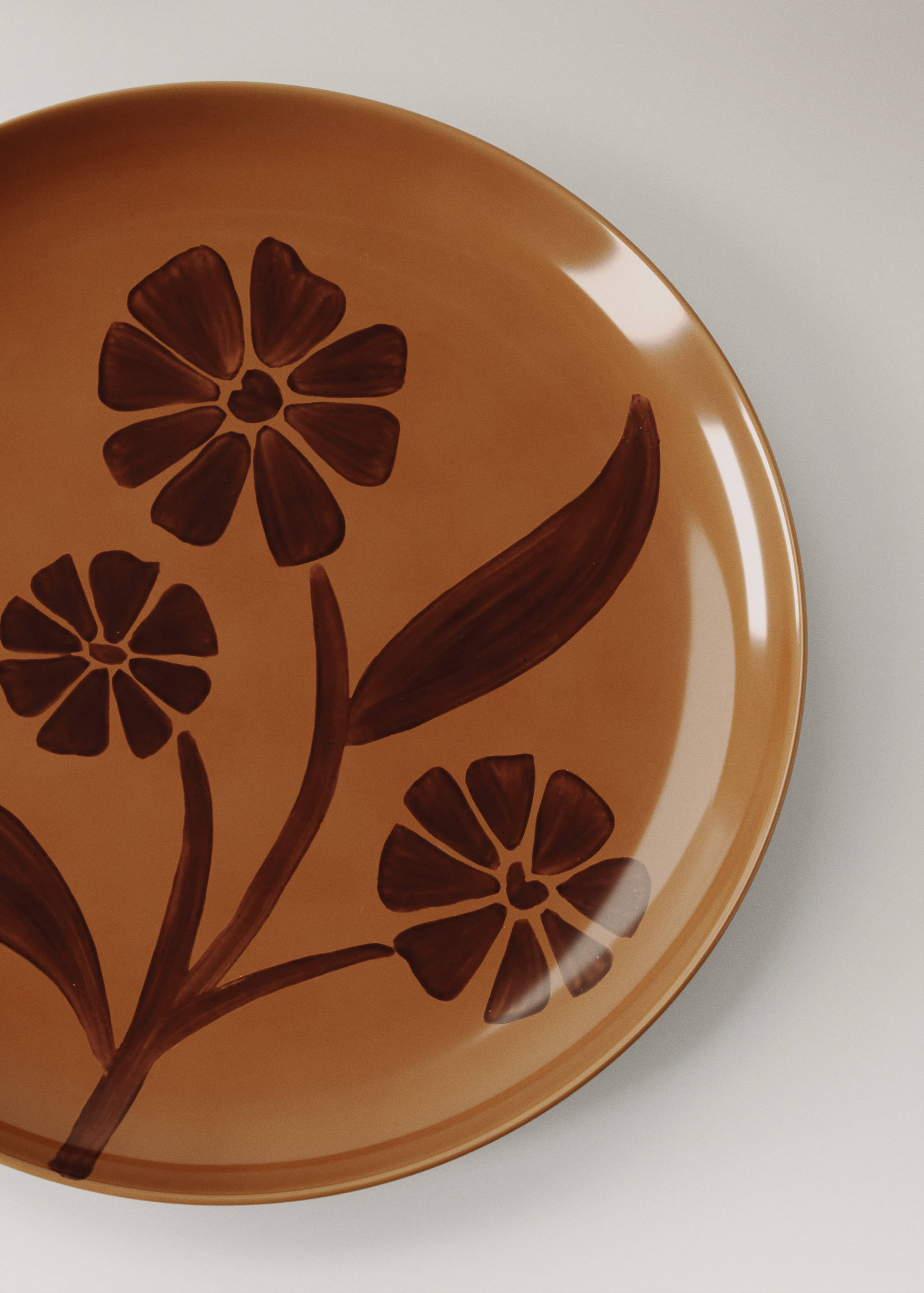 Dessertteller aus Steingut mit handbemaltem Design - Detail des Artikels 1