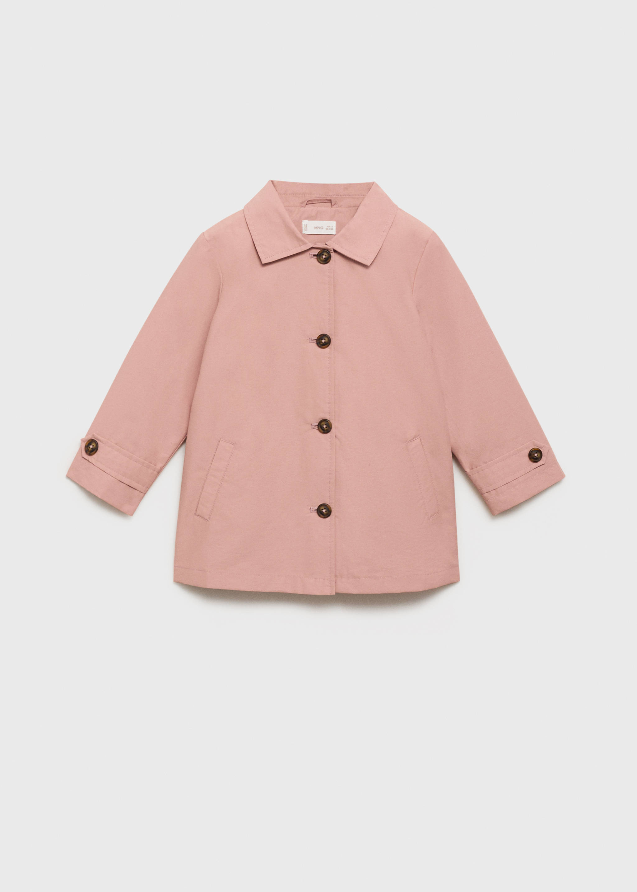 Cotton button-down trench coat - Article without model