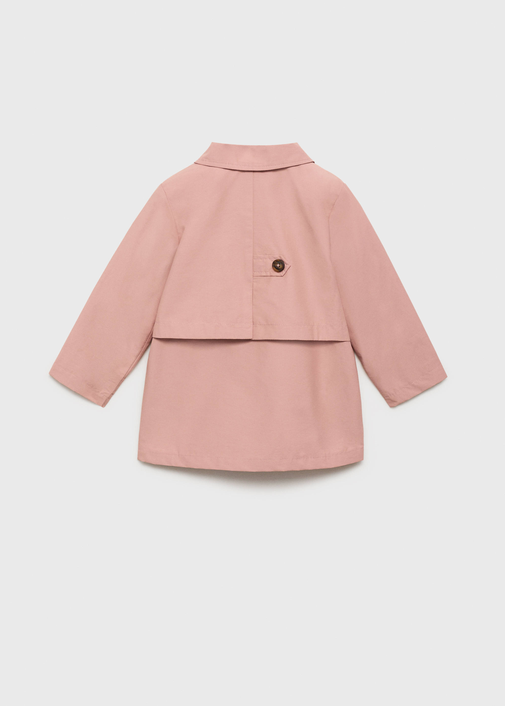 Cotton button-down trench coat - Reverse of the article