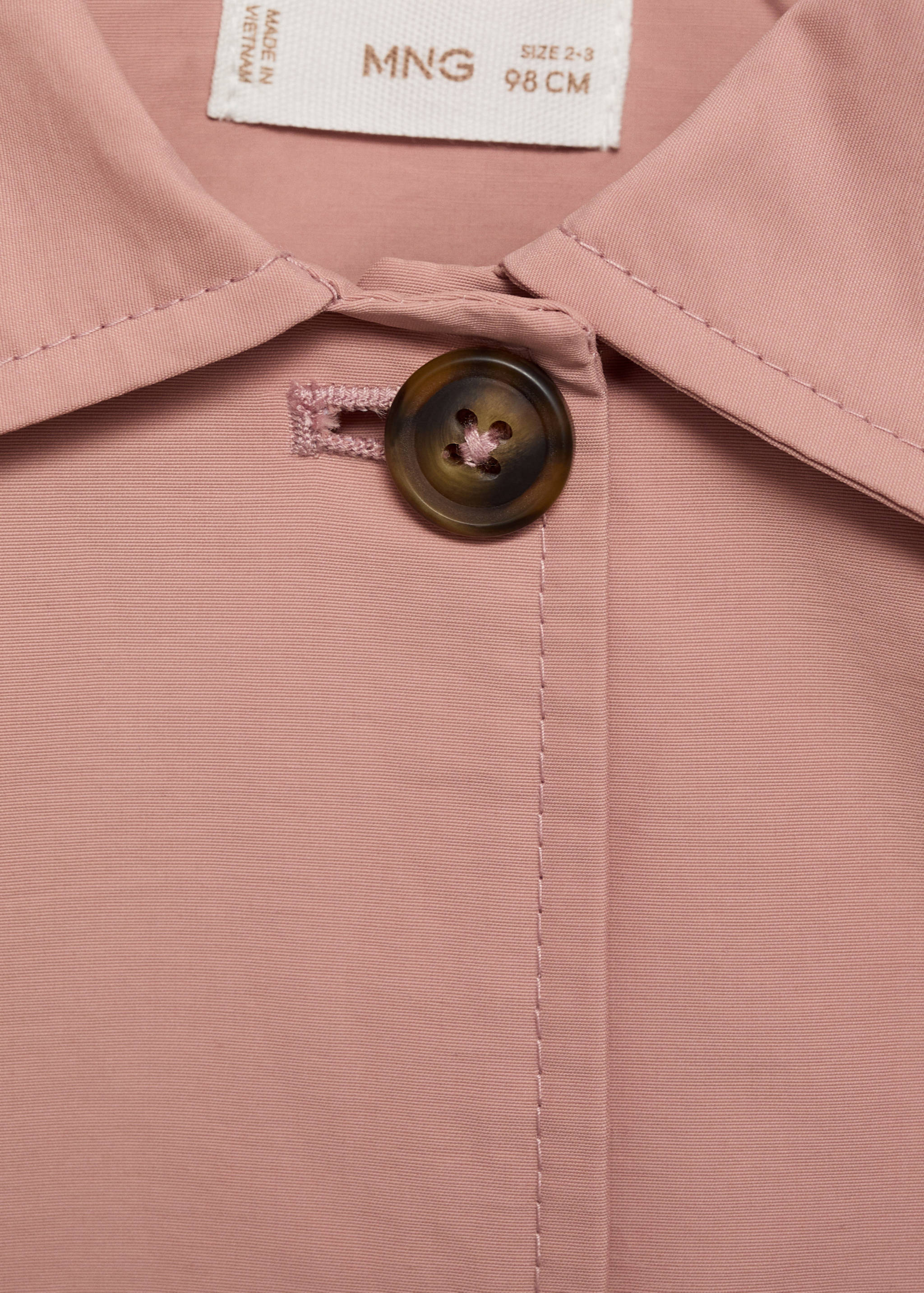 Cotton button-down trench coat - Details of the article 8