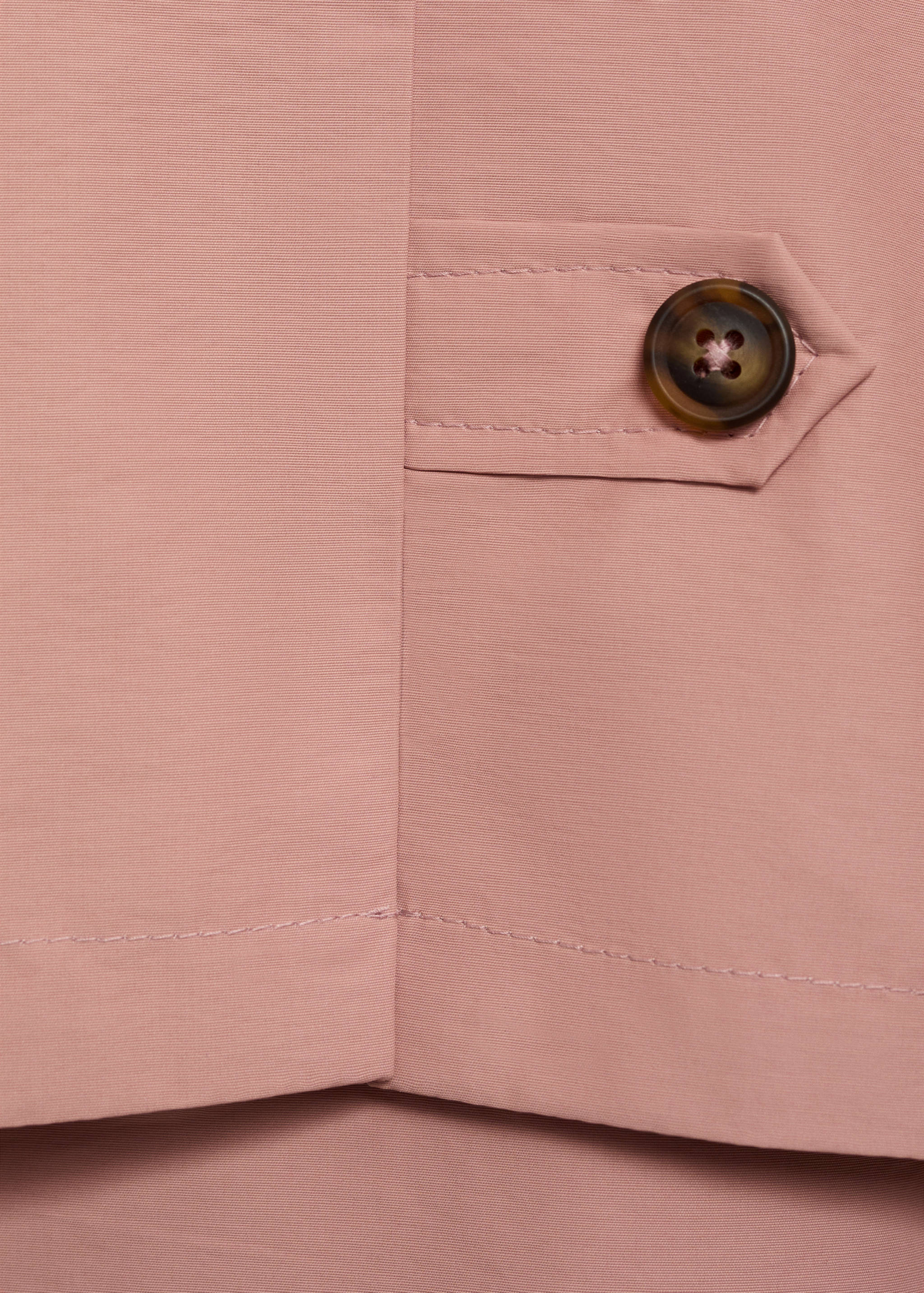 Cotton button-down trench coat - Details of the article 0