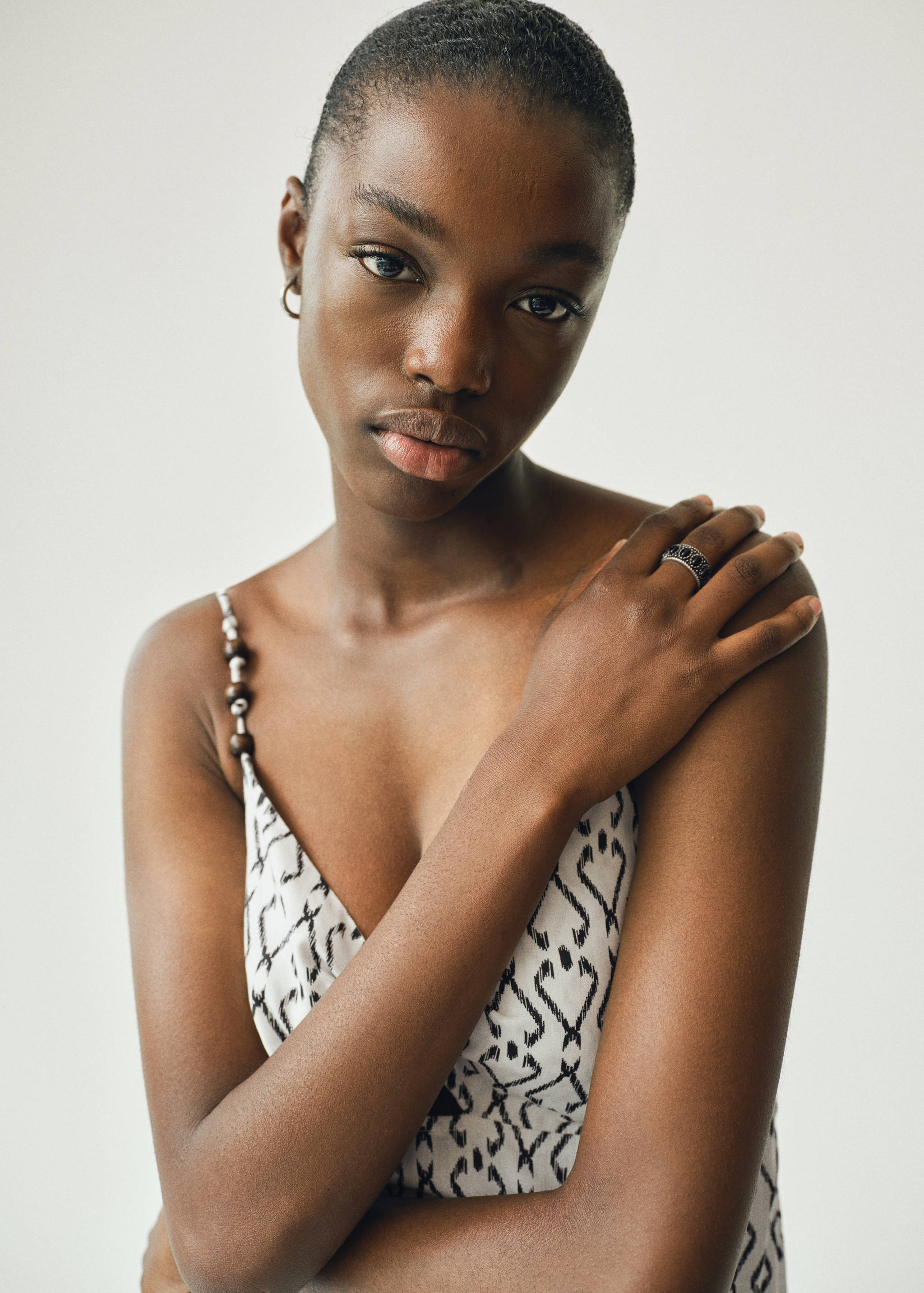 Long printed dress - Details of the article 1