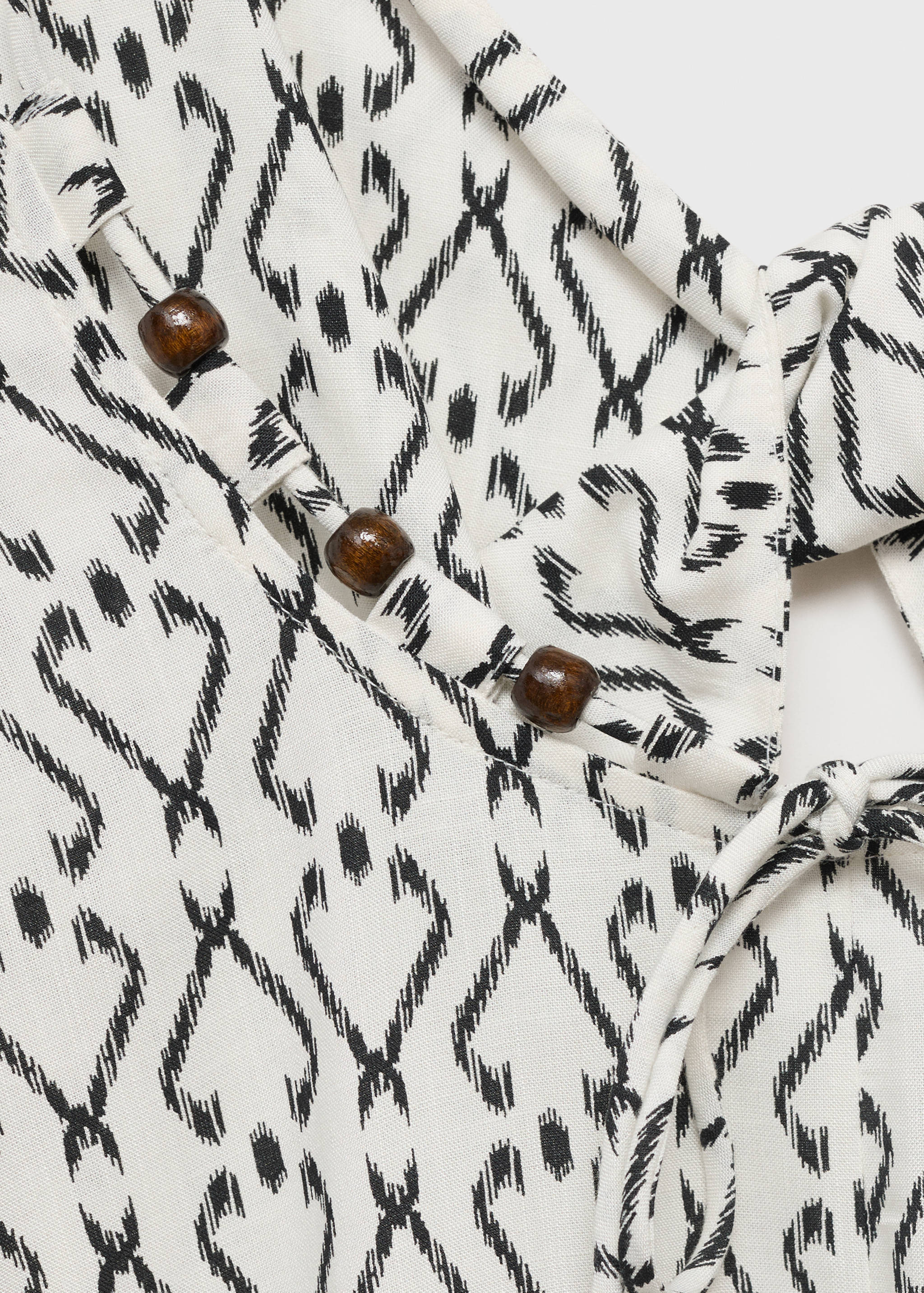 Long printed dress - Details of the article 0