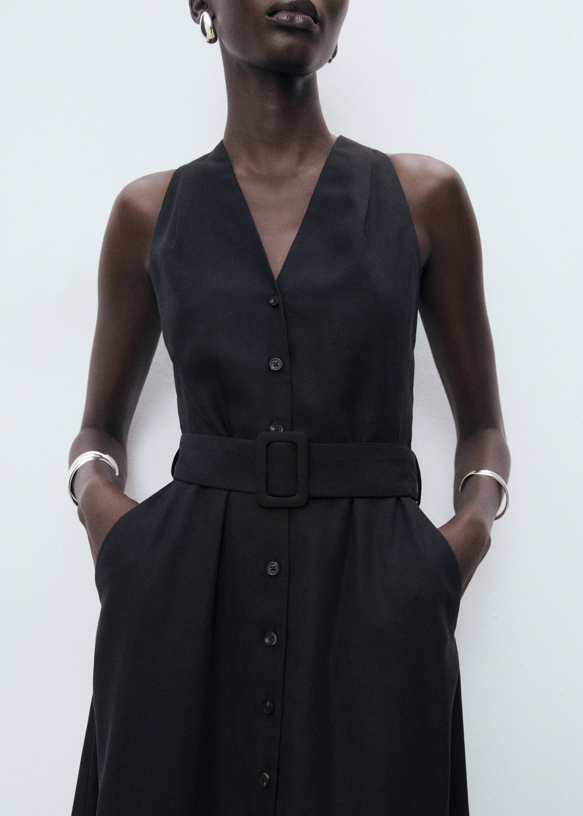 Lyocell dress with belt - Details of the article 6