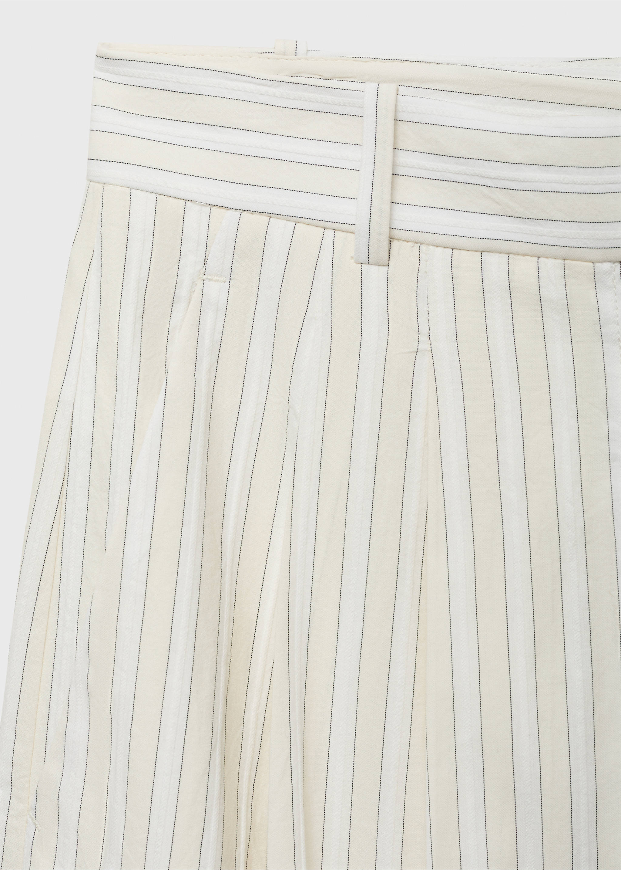 بنطلون واسع الساق بخطوط عمودية - تفاصيل المنتج 0, رمادي فاتح/خفيف. Ref: 17022537-00.