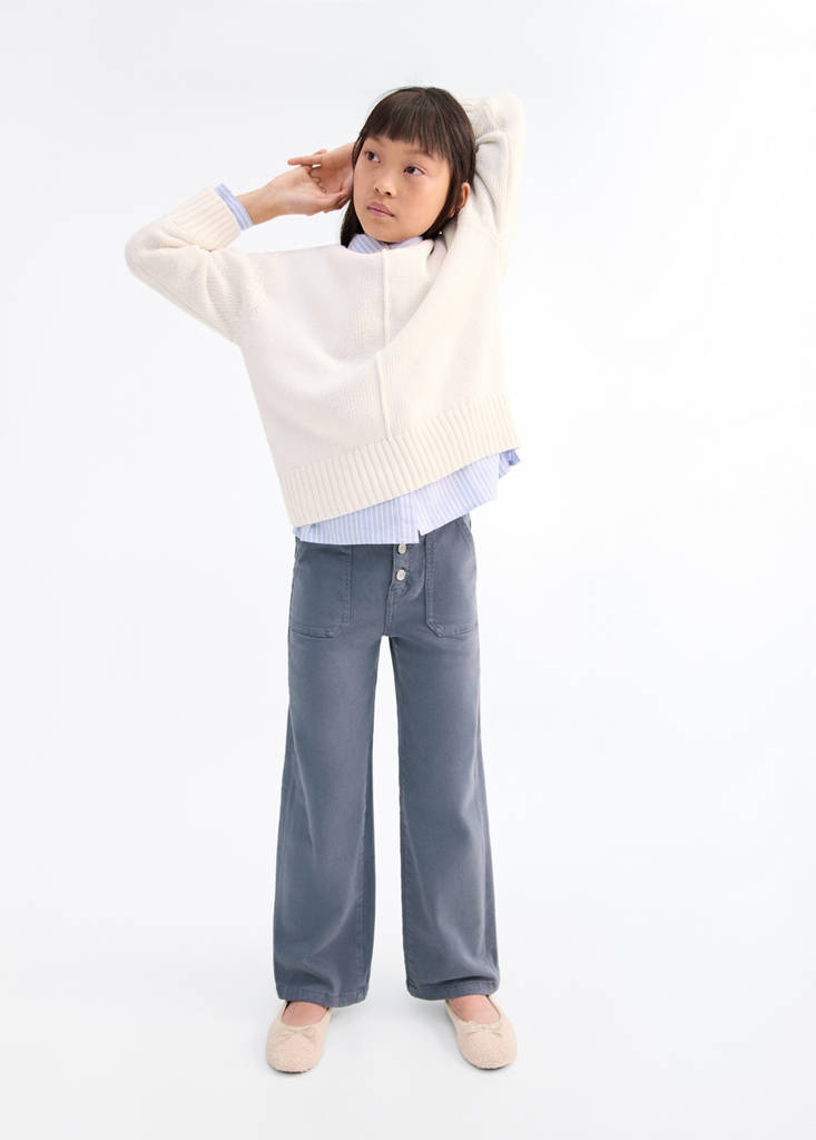 Straight-fit jeans with pockets — Blue