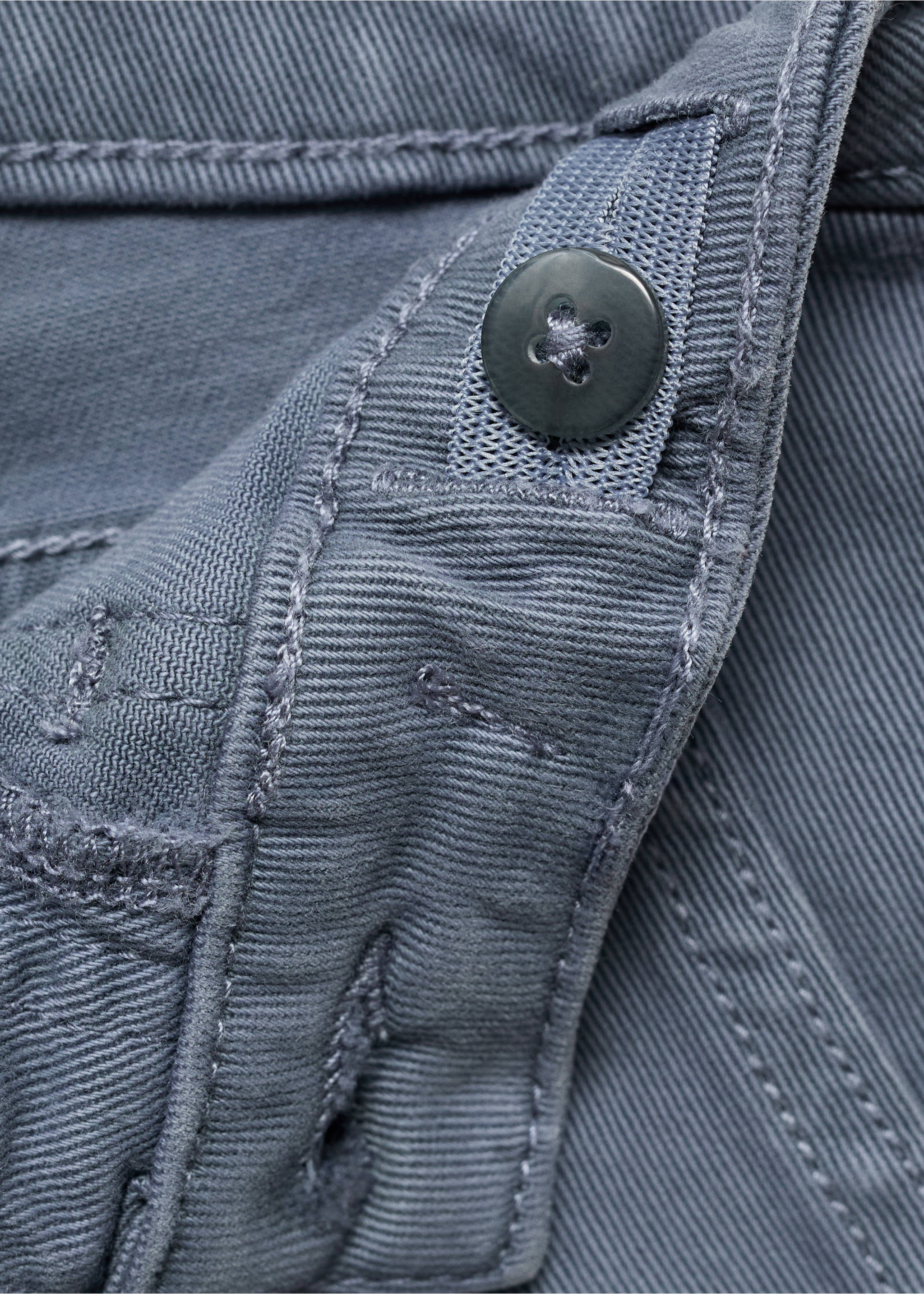 Straight-fit jeans with pockets - Details of the article 8, Blue. Ref: 17022538-00.