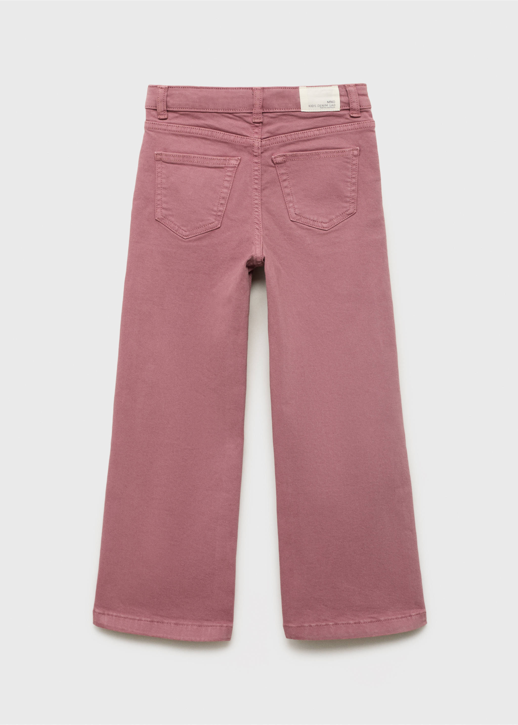 Straight-fit jeans with pockets - Reverse of the article, Pink. Ref: 17022538-00.