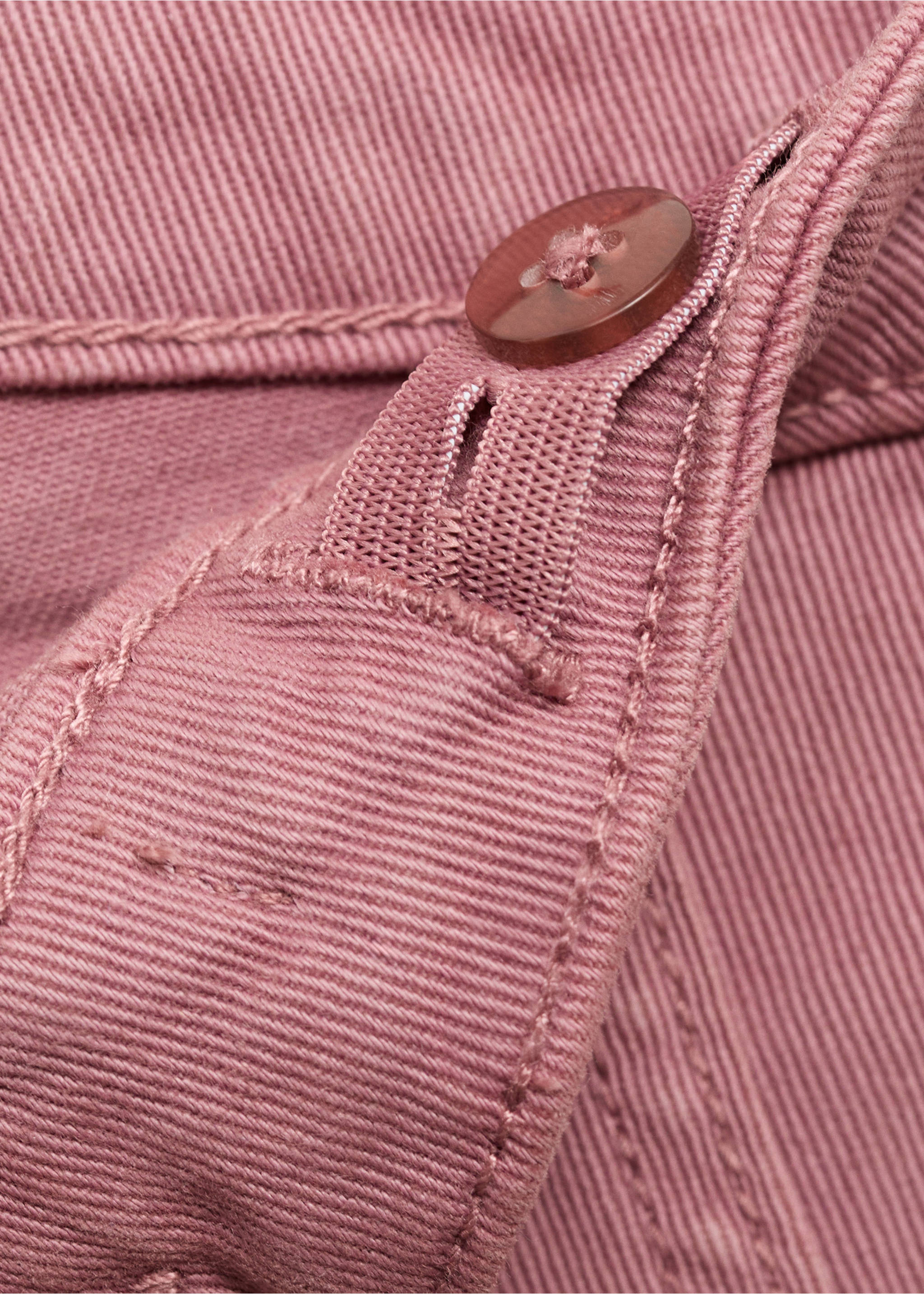 Straight-fit jeans with pockets - Details of the article 8, Pink. Ref: 17022538-00.