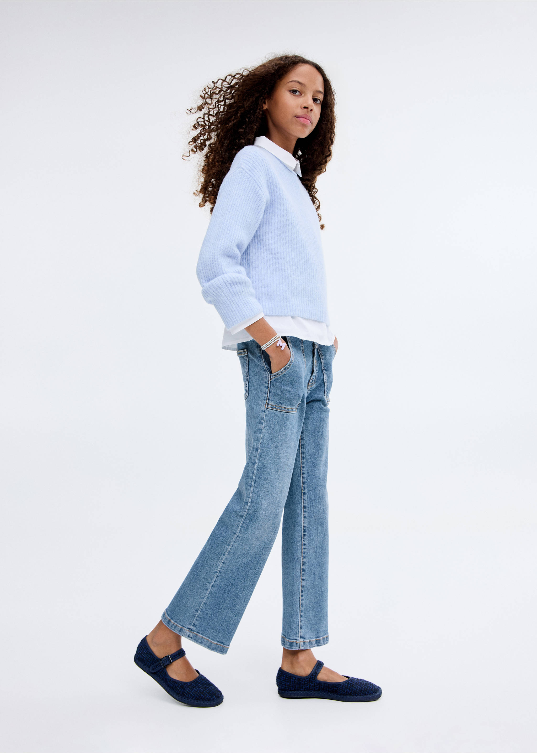 Straight-fit jeans with pockets - General plane, Medium Blue. Ref: 17022538-00.