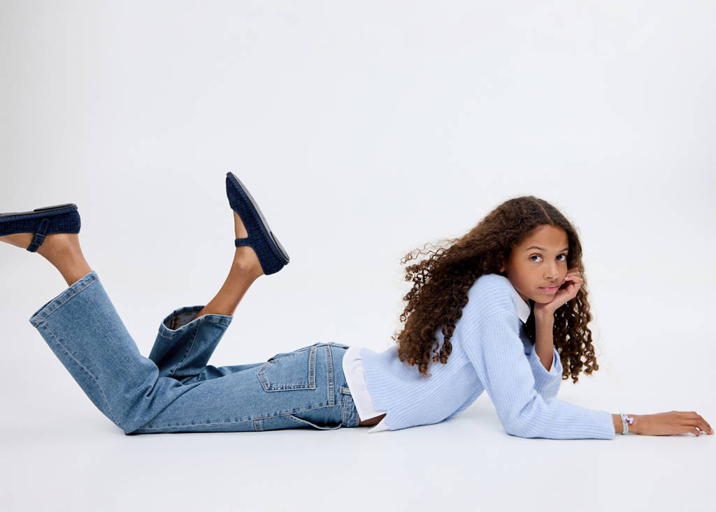 Straight-fit jeans with pockets — Medium Blue