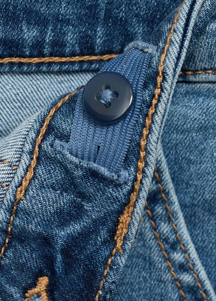 Straight-fit jeans with pockets — Medium Blue