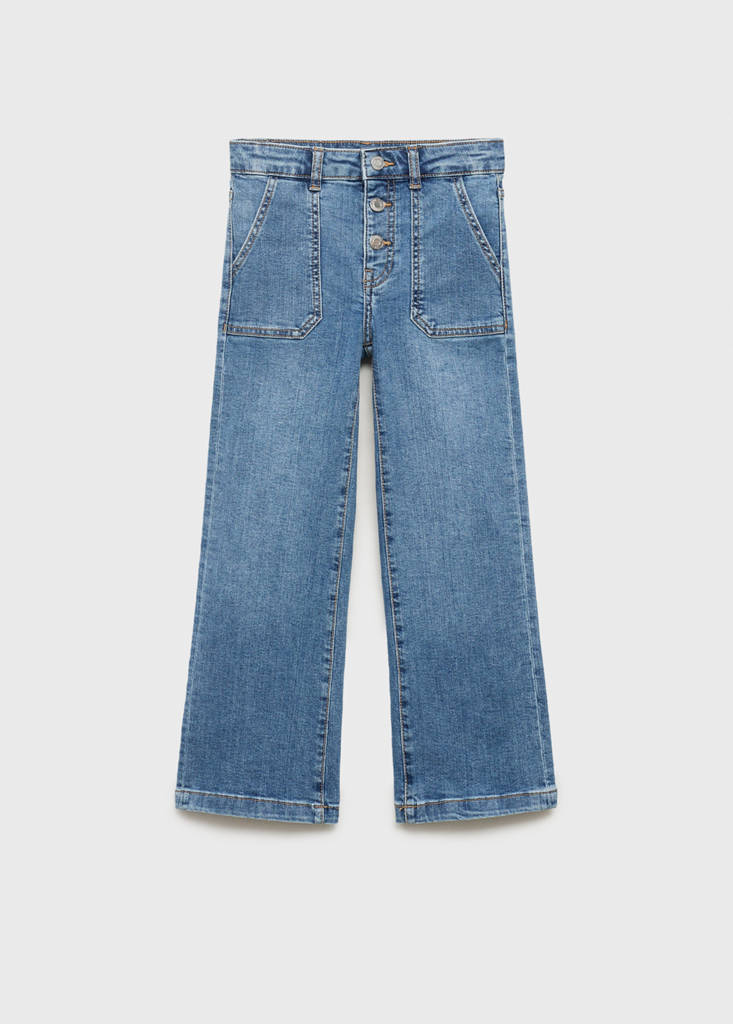 Straight-fit jeans with pockets — Medium Blue