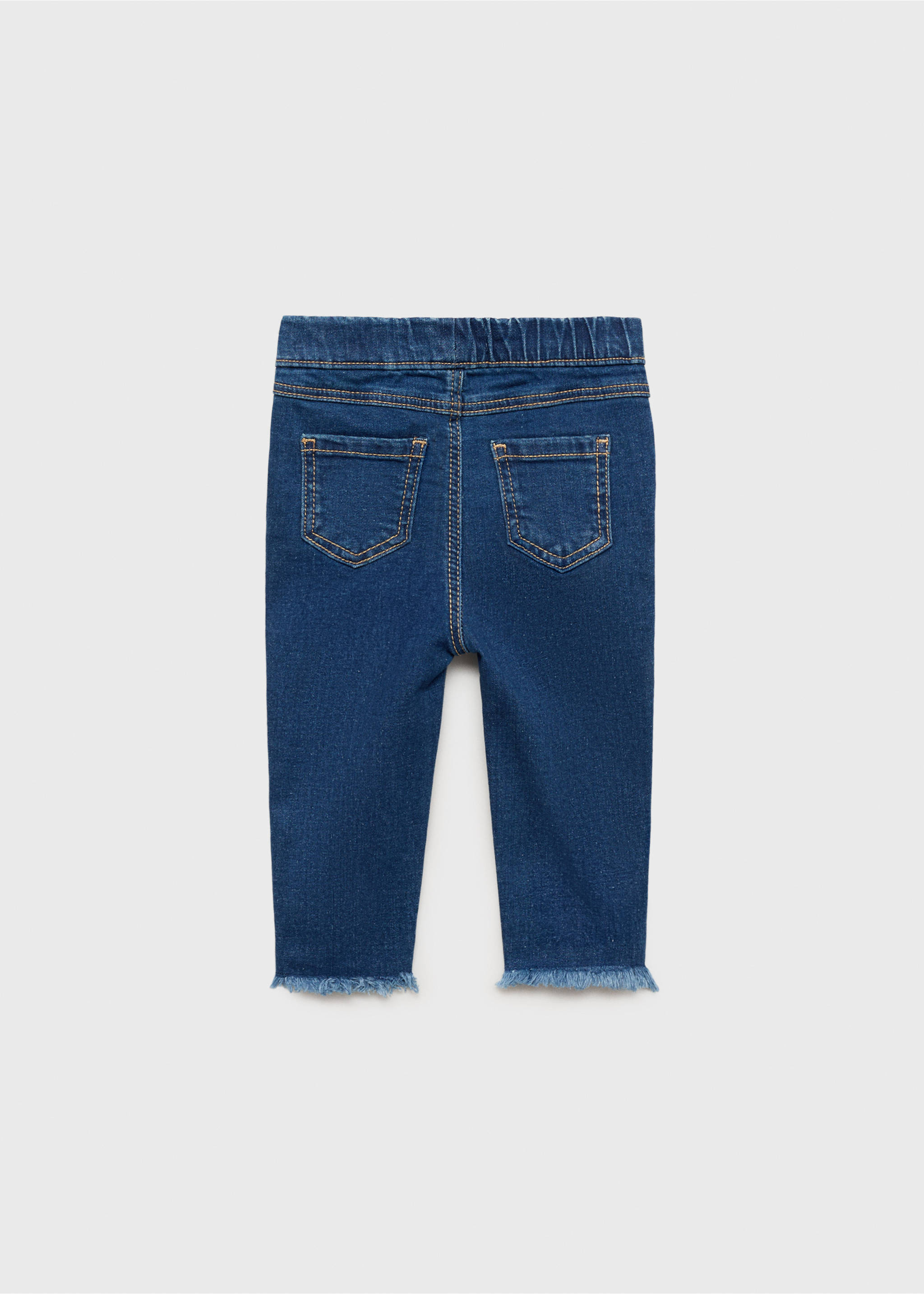 Dikişsiz skinny jean - Ürünün arkası, Koyu Mavi. Ref: 17022540-00.