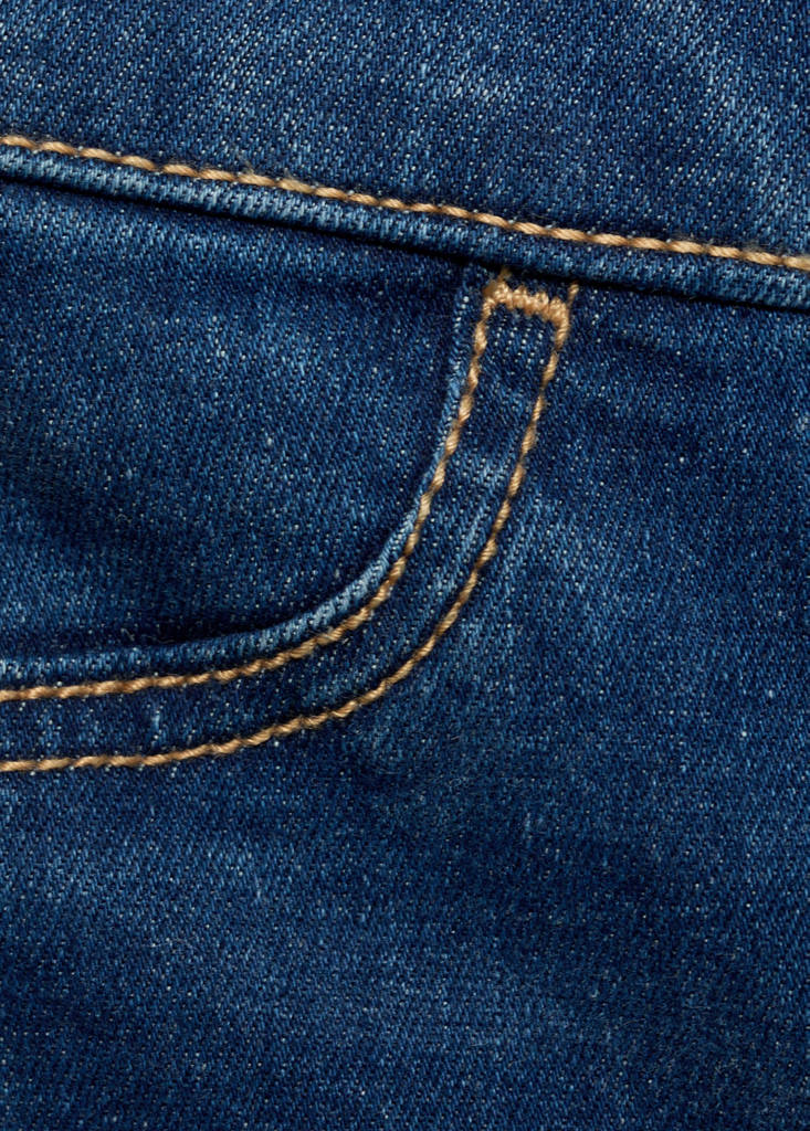 Skinny jeans with frayed hem — Dark Blue