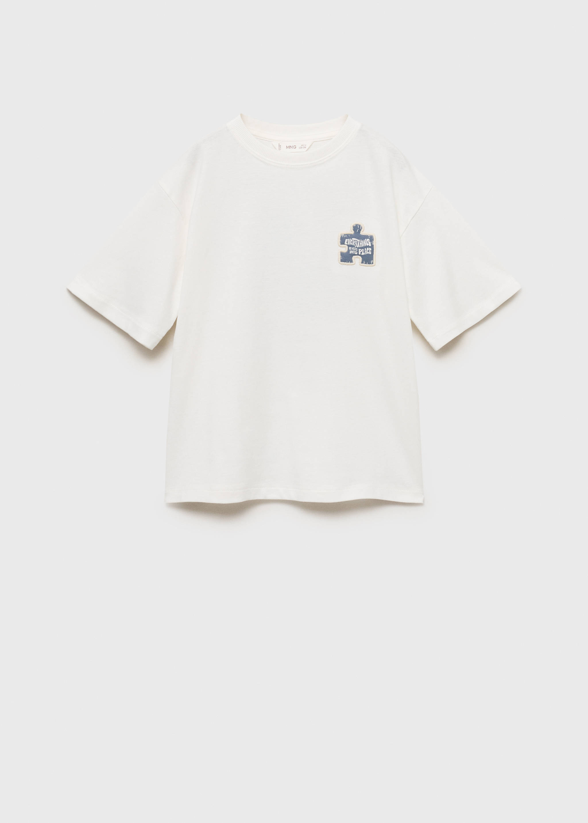 Textured embroidered t-shirt - Article without model