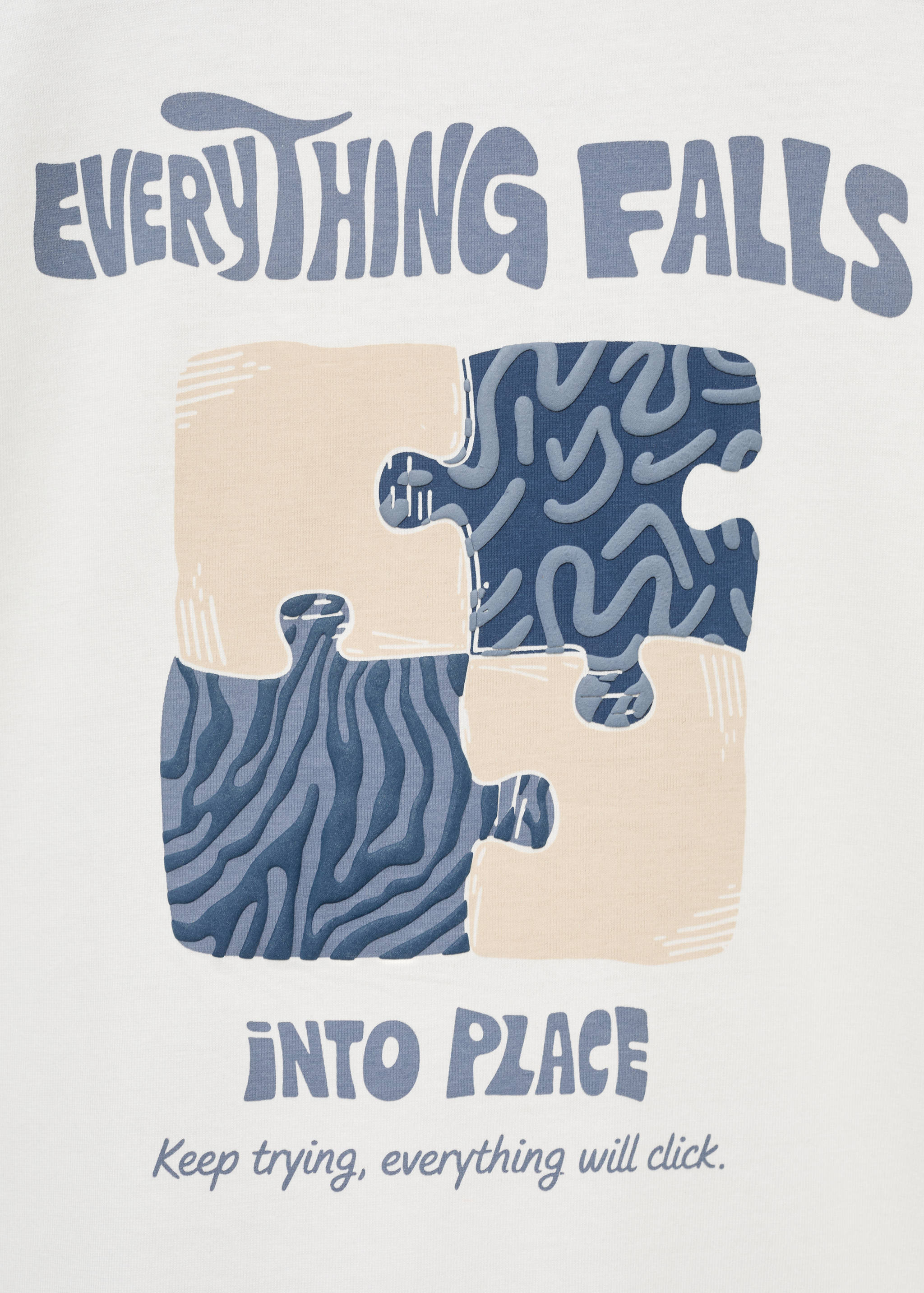 Textured embroidered t-shirt - Details of the article 0