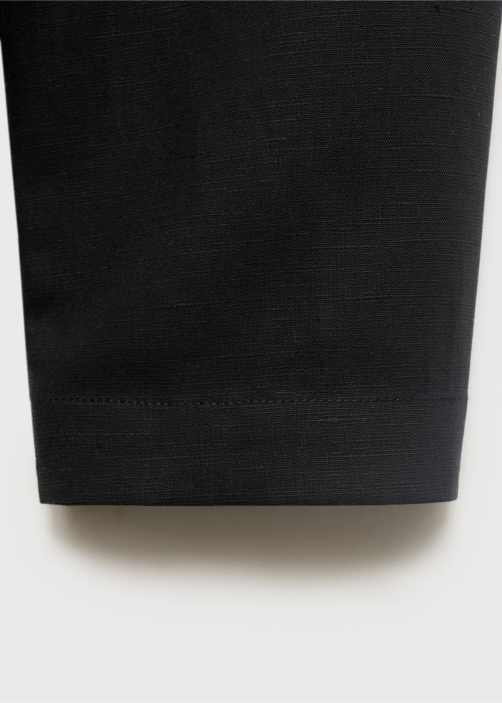 Chaqueta mezcla lino bolsillos - Detalle del artículo 0, Negro. Ref: 17022894-00.
