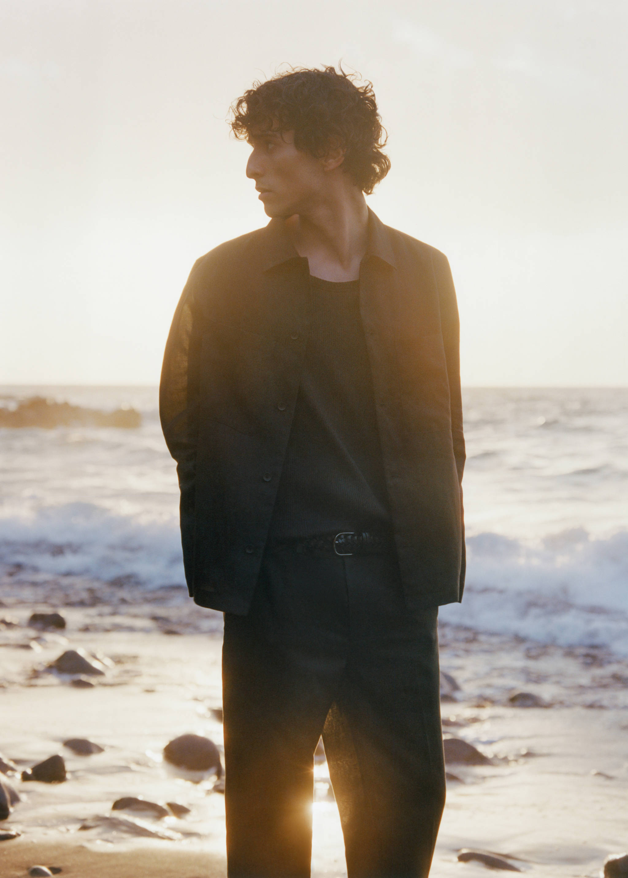 Veste en lin mélangé avec boutons - Détail de l'article 3