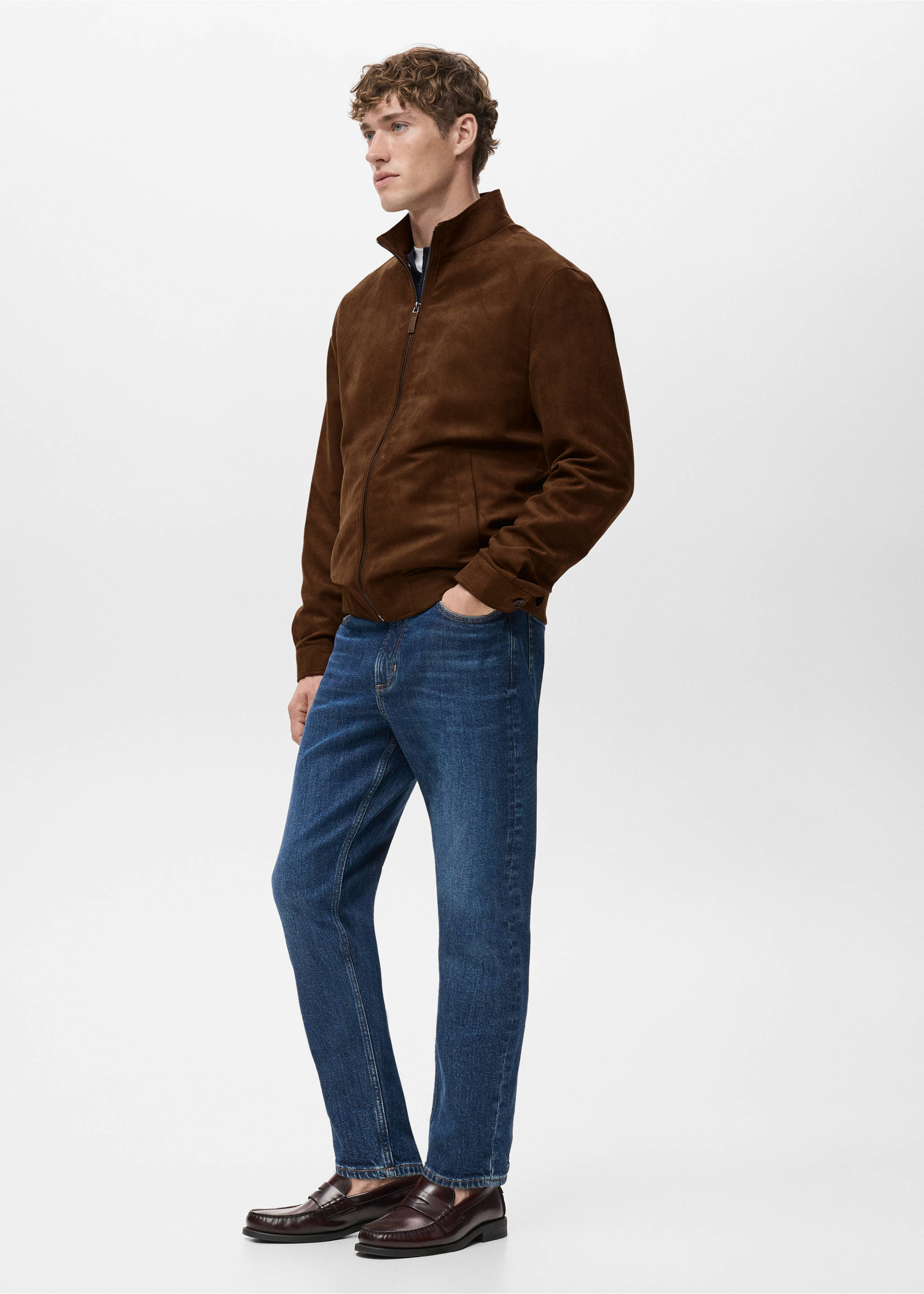 Blouson simili-cuir daim - Détail de l'article 2, Cognac. Ref: 17022895-00.