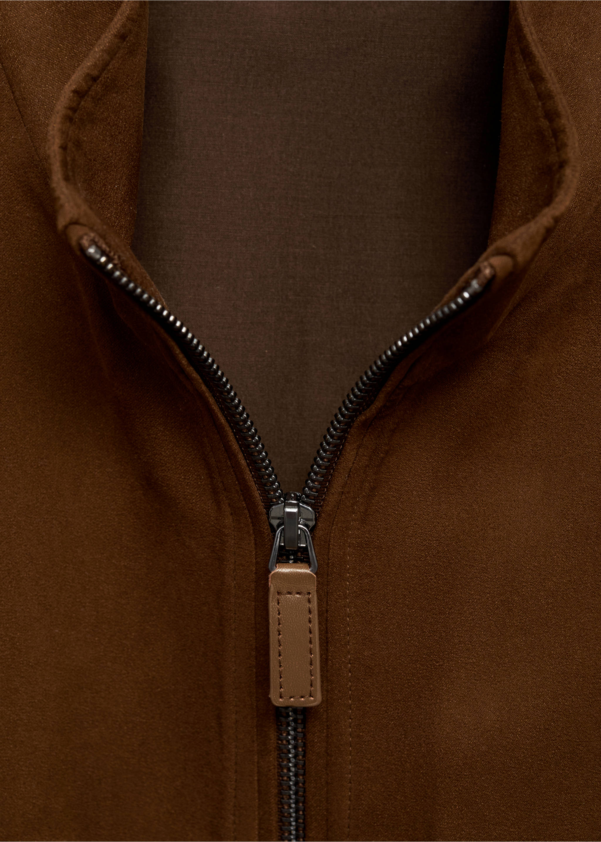 Blouson simili-cuir daim - Détail de l'article 8, Cognac. Ref: 17022895-00.