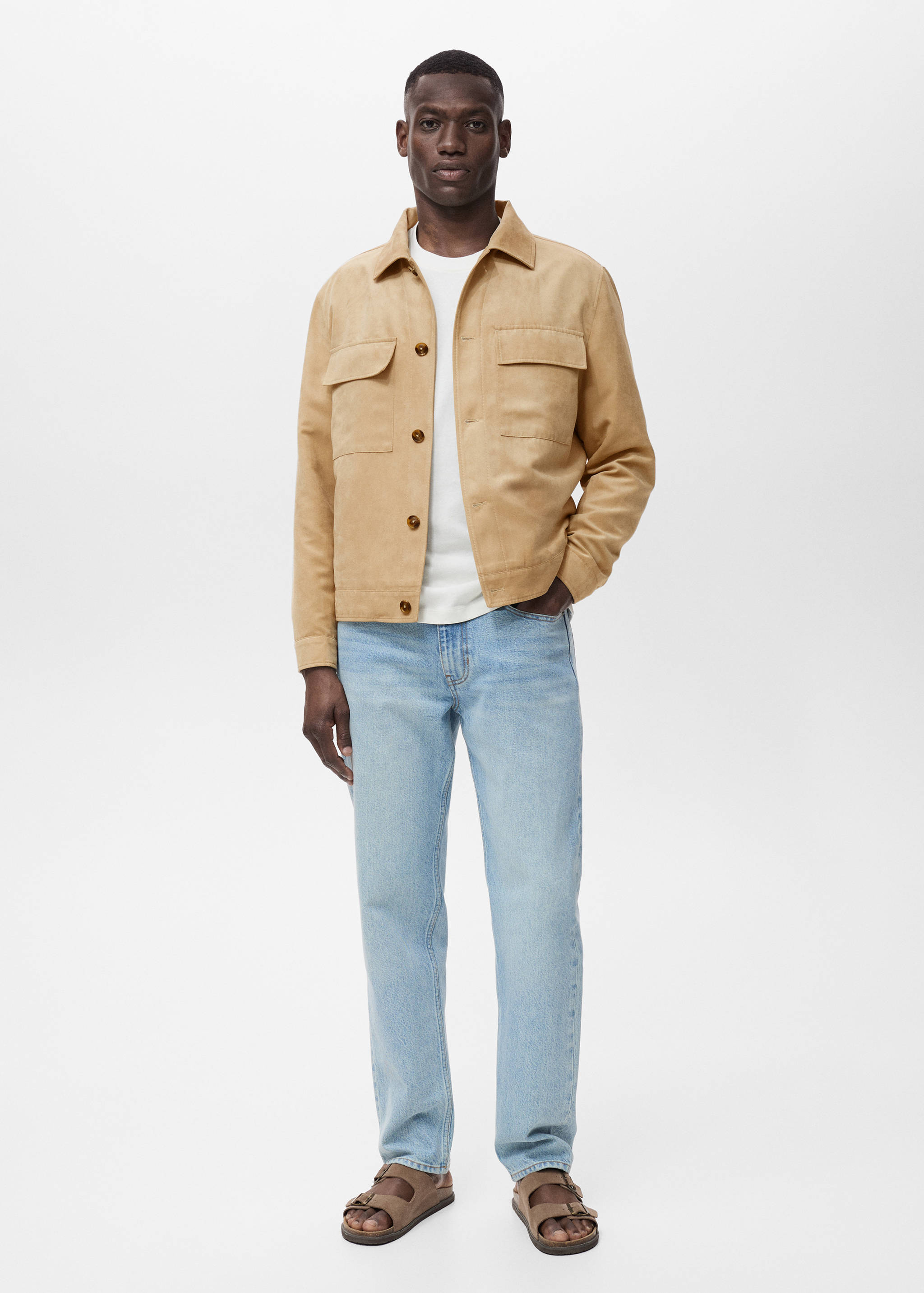 Suede faux-leather overshirt - General plane