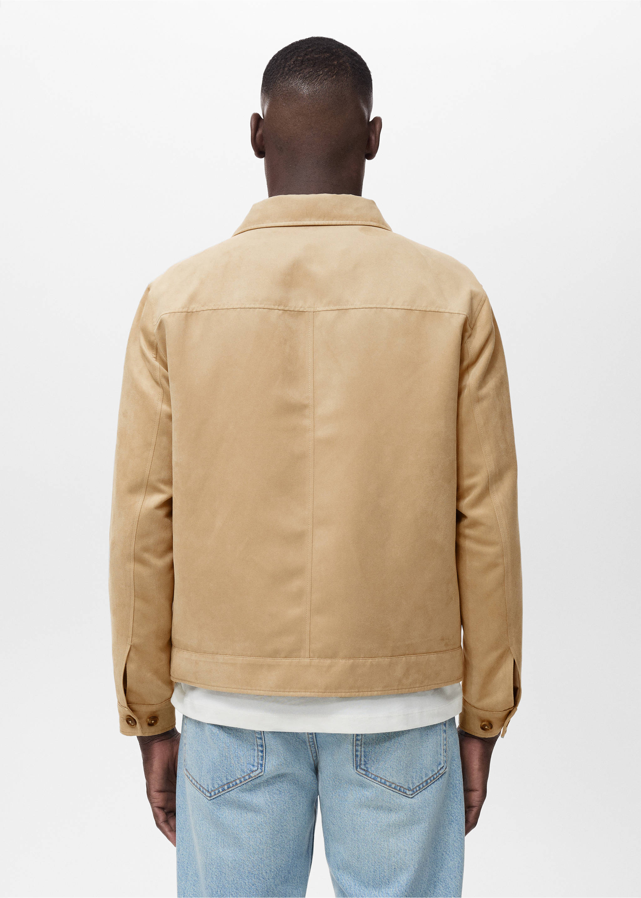 Surchemise simili-cuir daim - Verso de l’article, Beige. Ref: 17022896-00.