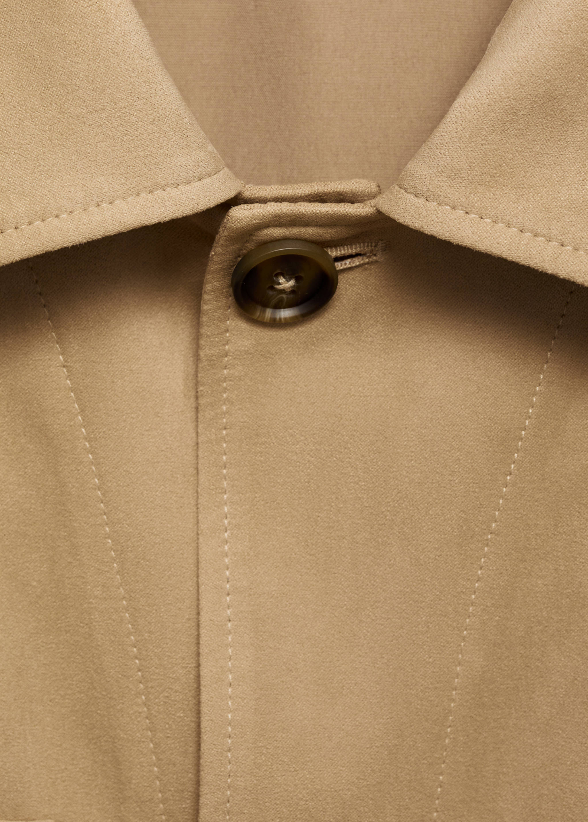 Suede faux-leather overshirt - Details of the article 8