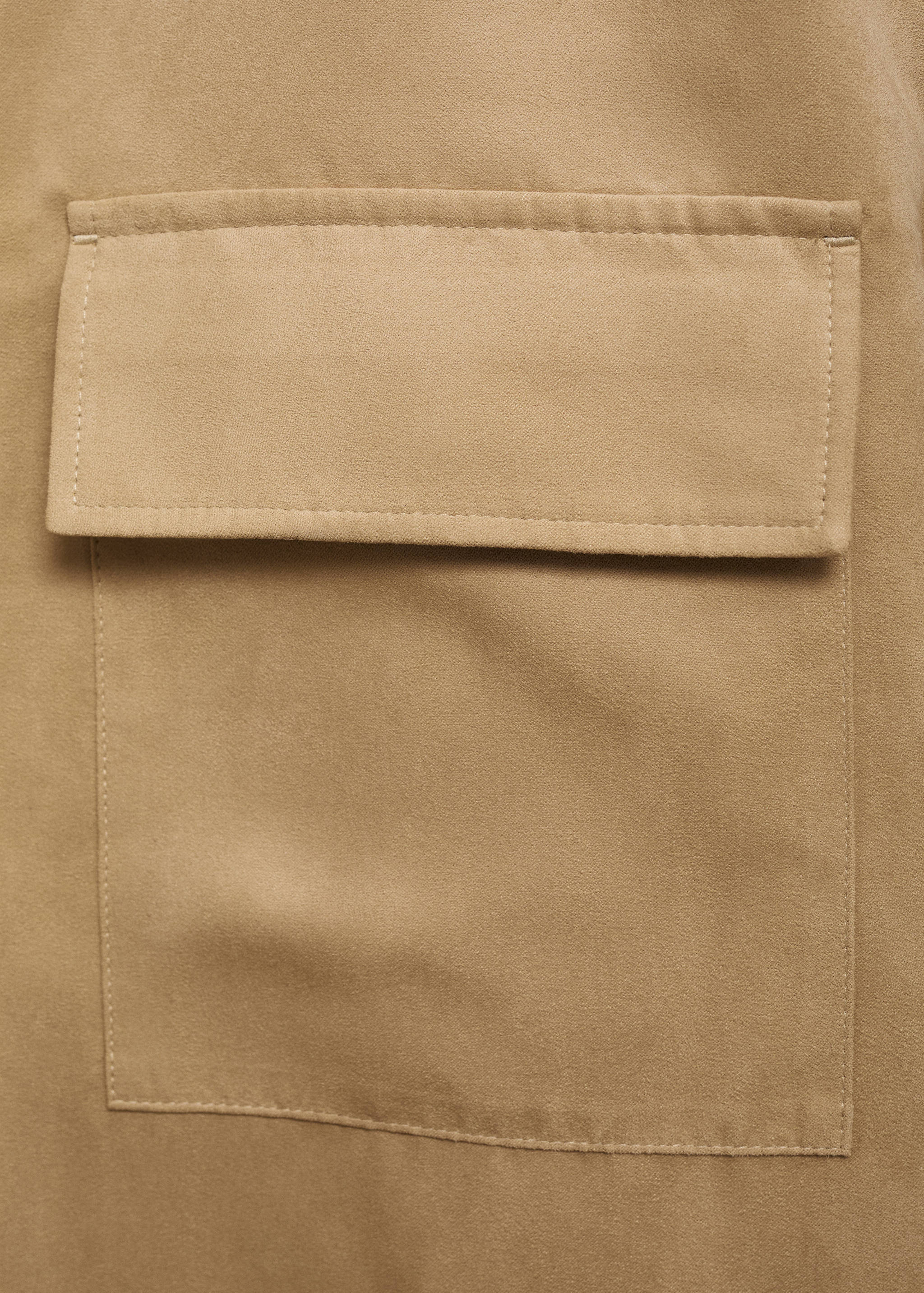 Suede faux-leather overshirt - Details of the article 0