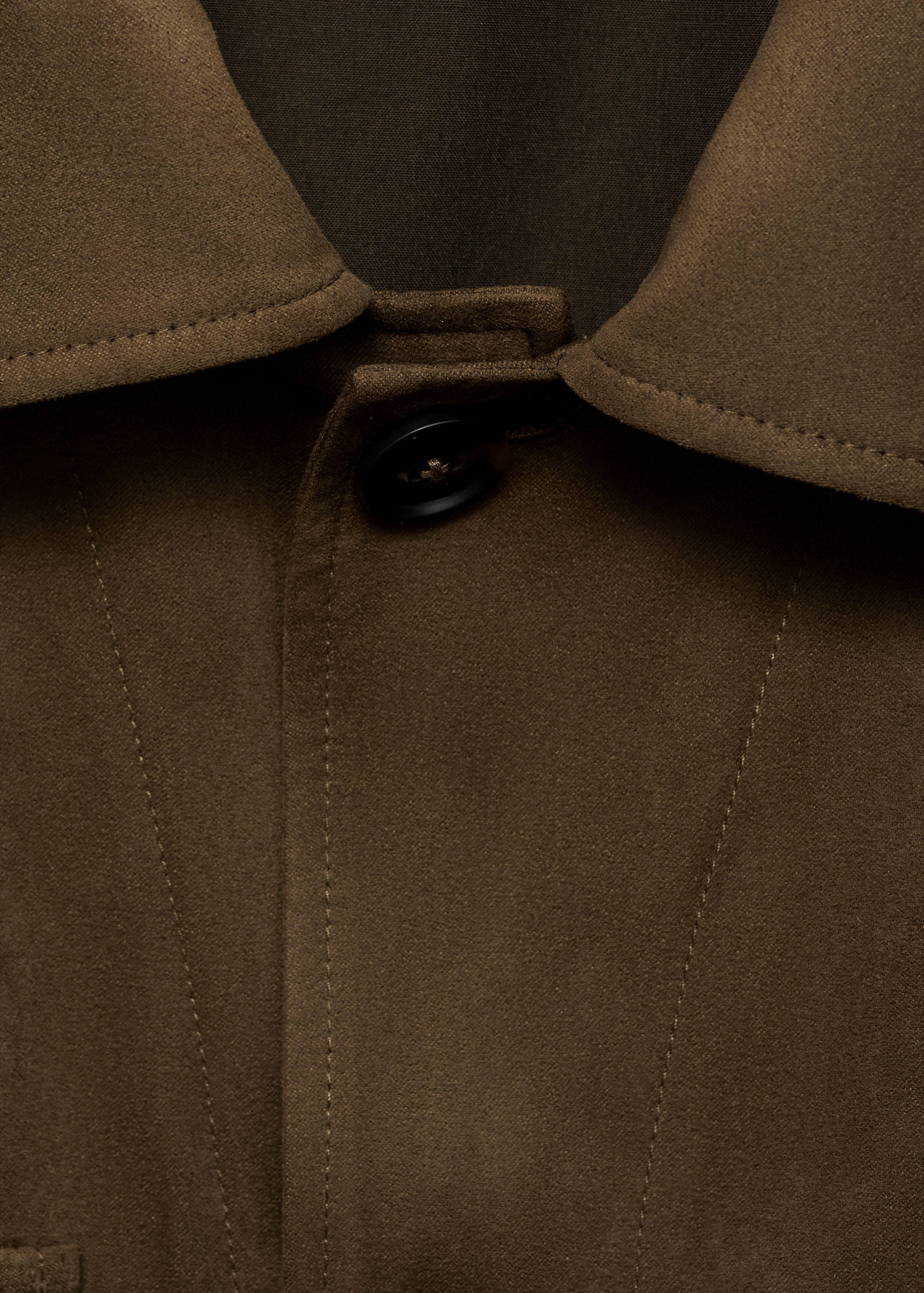Suede faux-leather overshirt - Details of the article 8