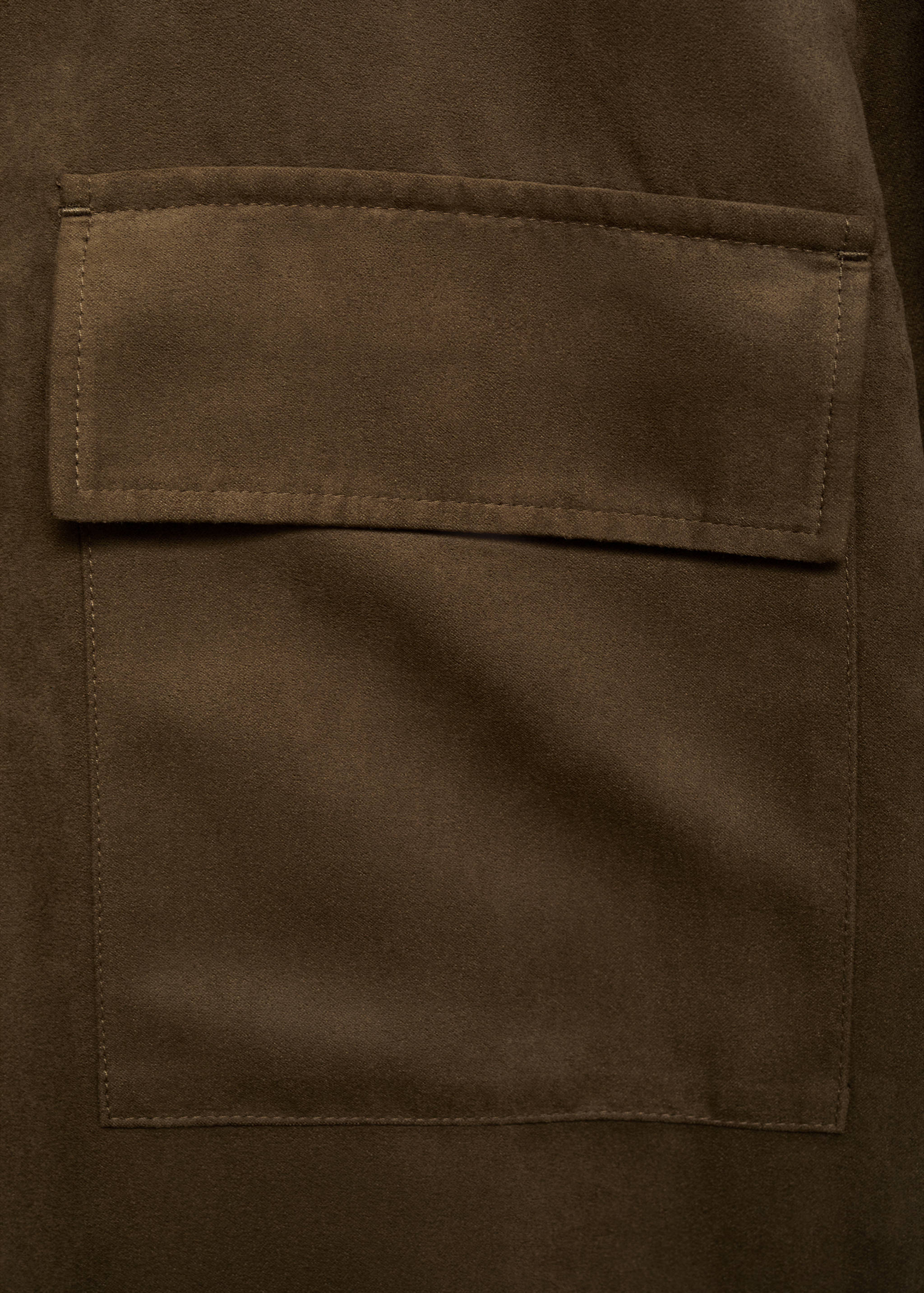 Suede faux-leather overshirt - Details of the article 0