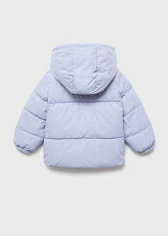Hood puffer coat — Sky Blue 6
