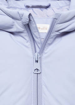 Hood puffer coat — Sky Blue 5
