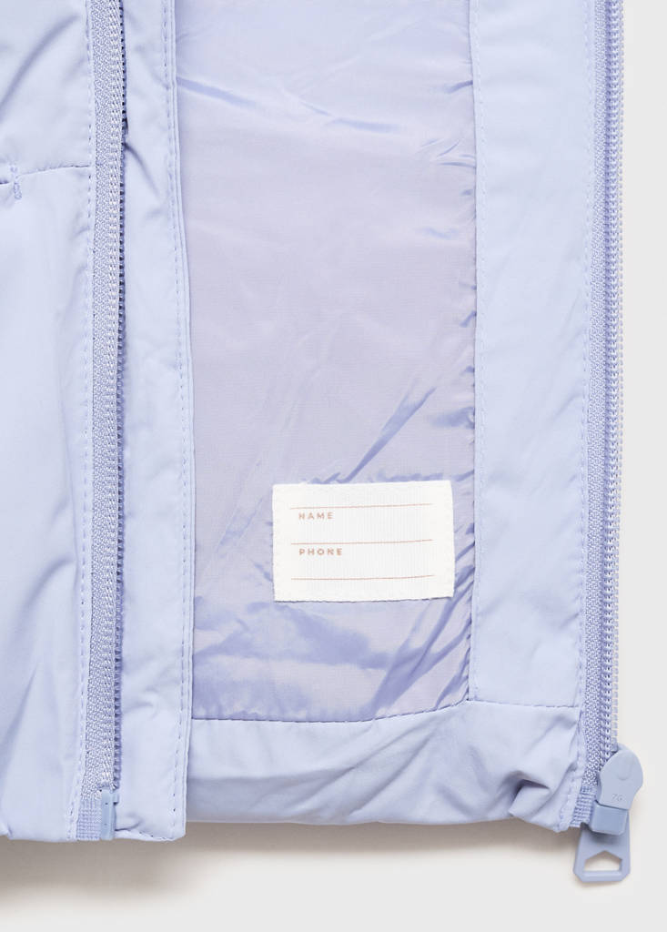 Hood puffer coat — Sky Blue