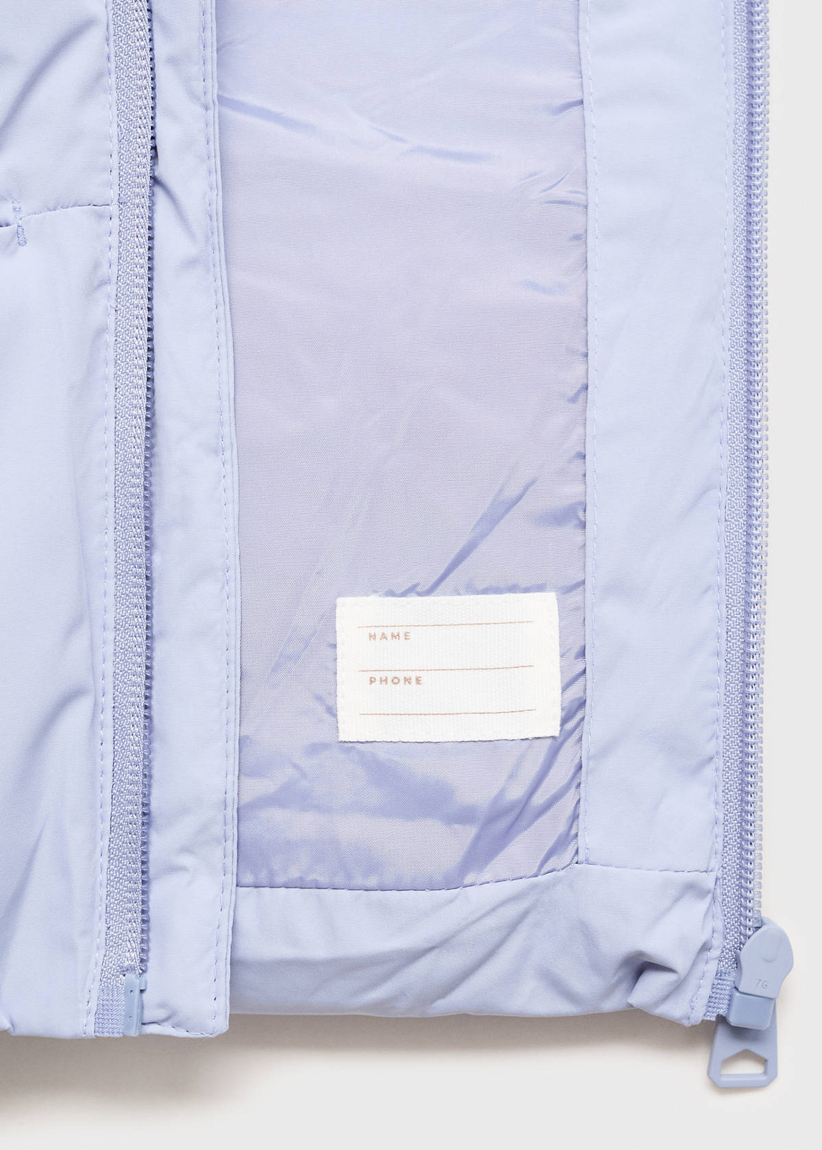 Hood puffer coat — Sky Blue
