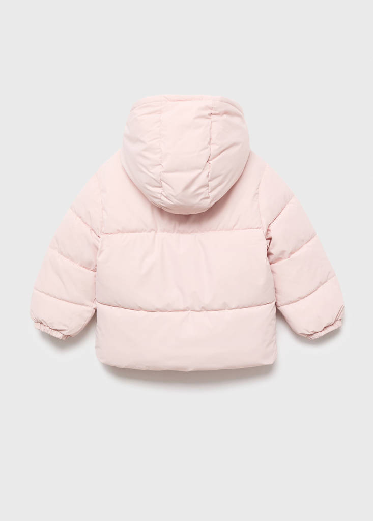 Hood puffer coat — Pink