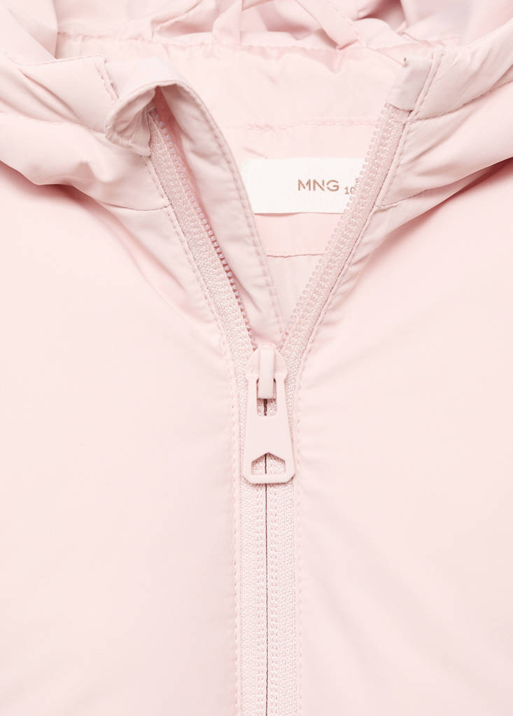 Hood puffer coat — Pink