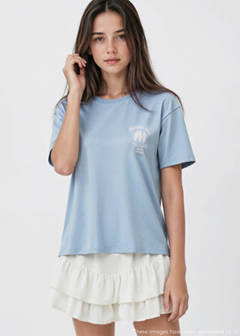 Surf printed t-shirt — Blue 1