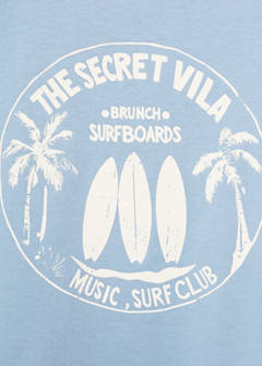 Surf printed t-shirt — Blue 6