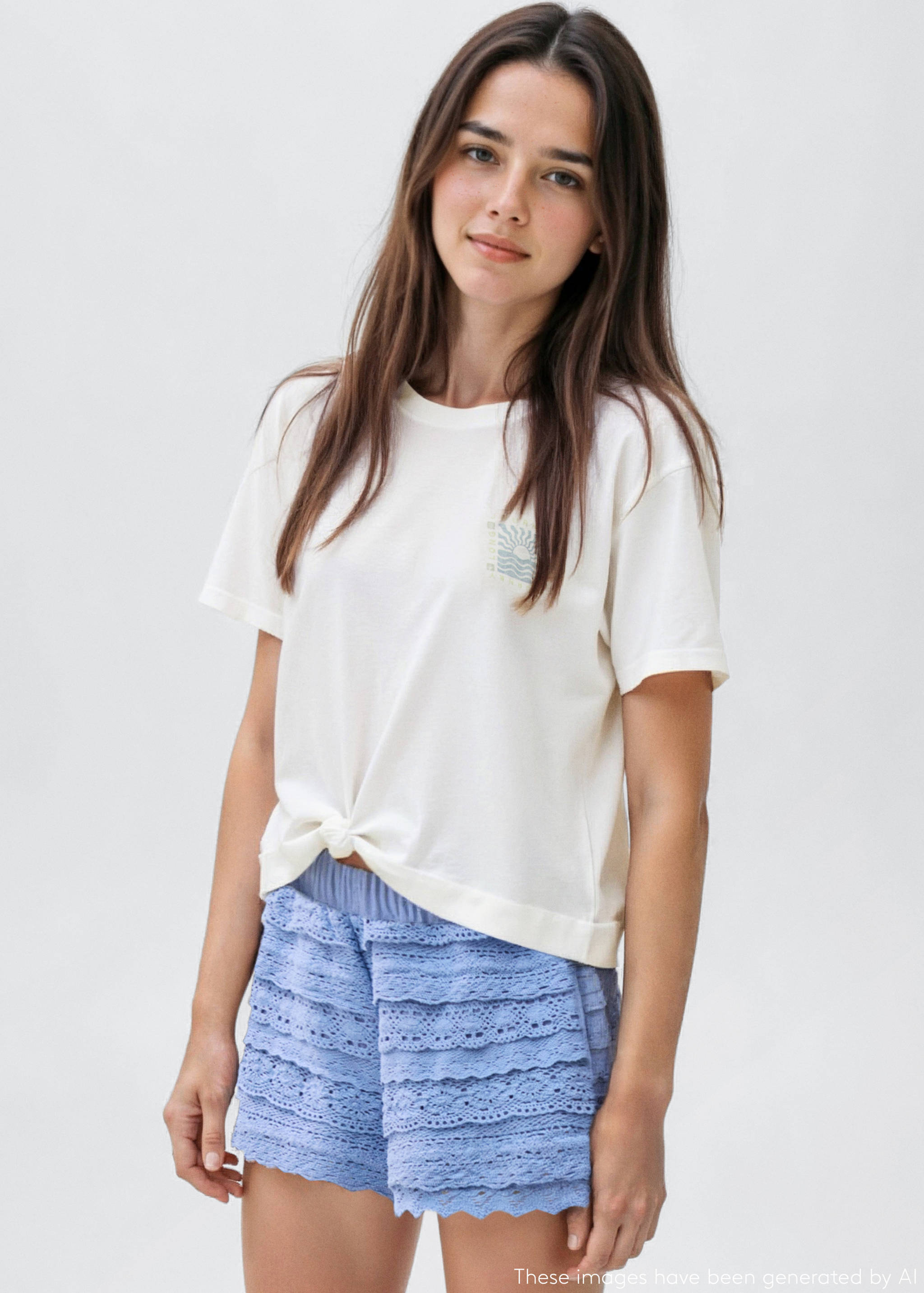 Knot crop T-shirt - Medium plane