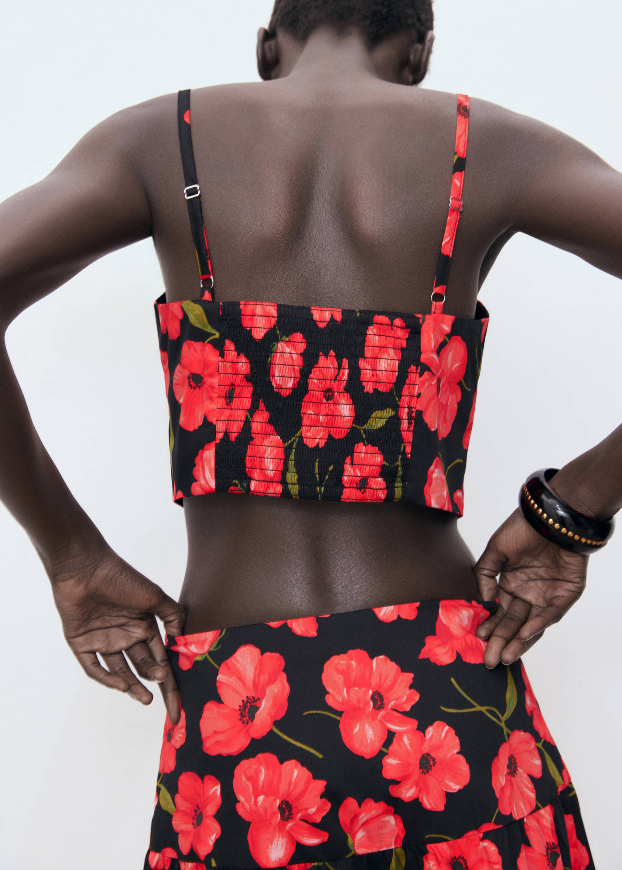 Floral crop top - Reverse of the article