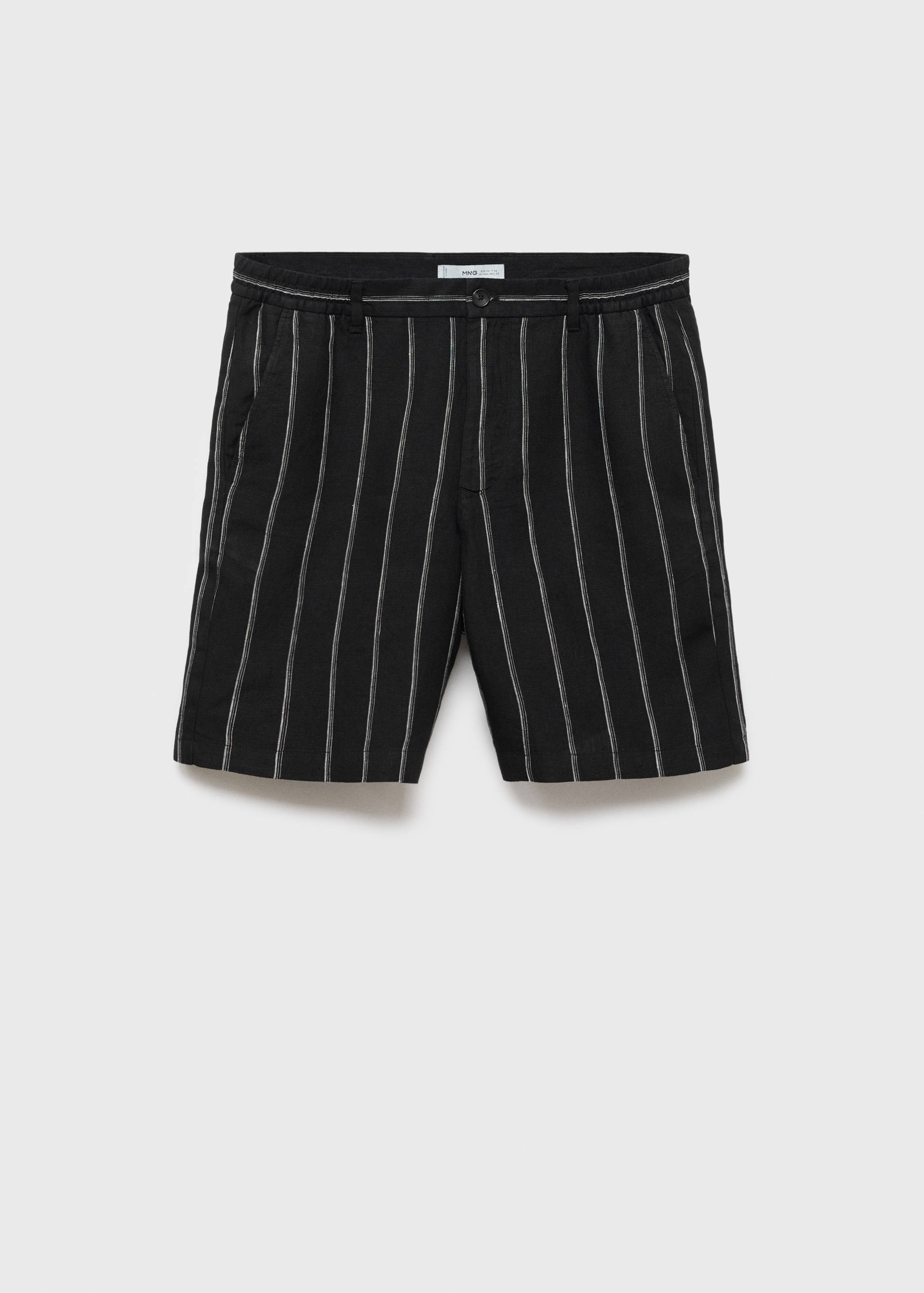 Striped linen-blend Bermuda shorts - Article without model
