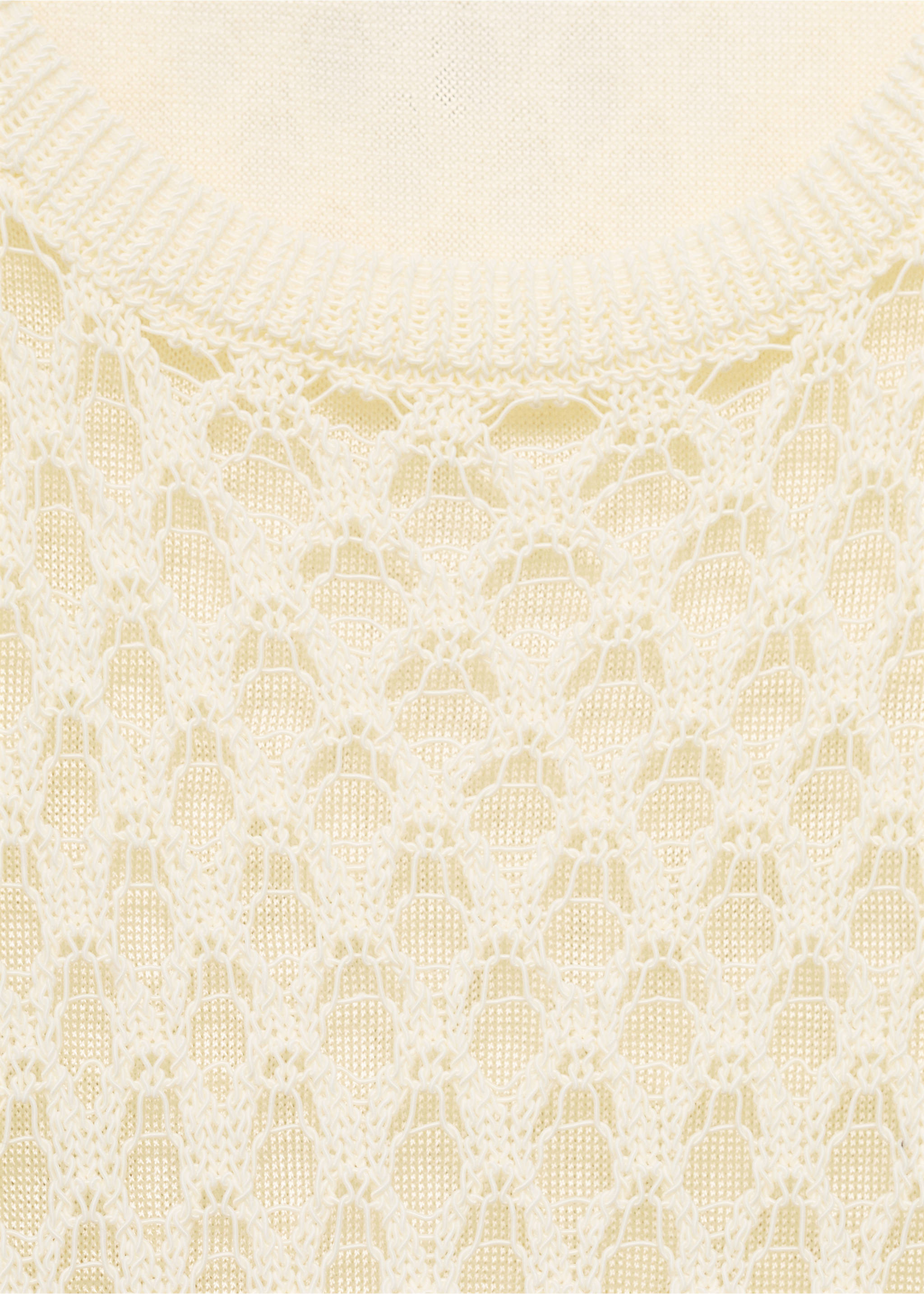 Crochet long dress - Details of the article 0, Ecru. Ref: 17022904-00.