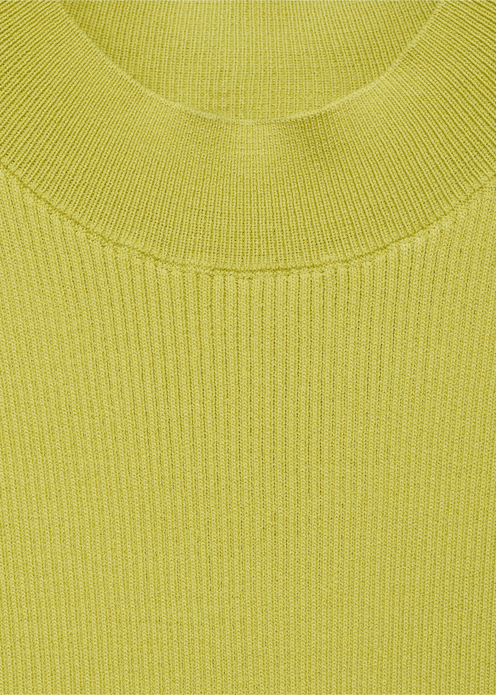Ribbed knit top - Details of the article 8, Lime. Ref: 17022905-00.