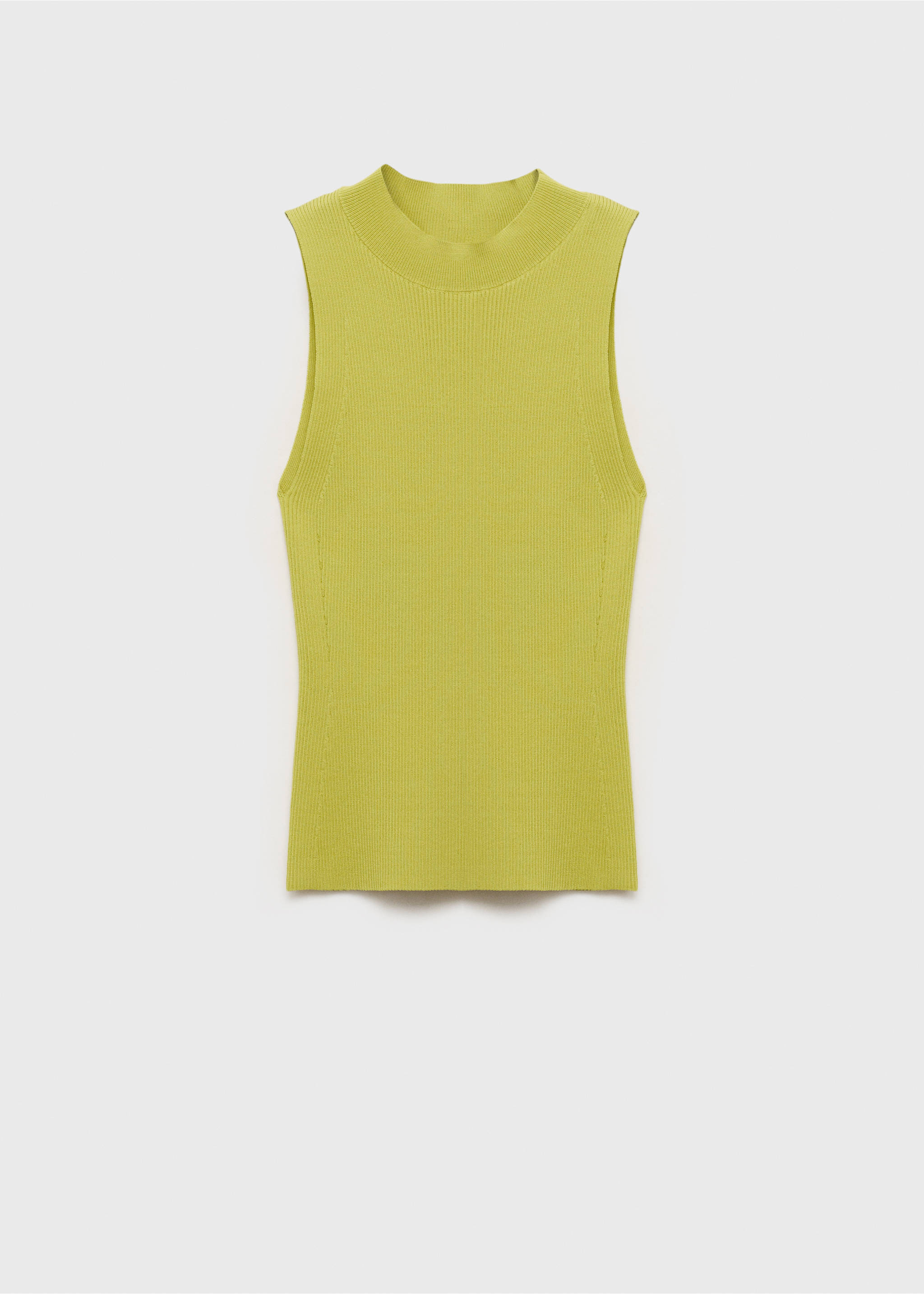 Ribbed knit top - Article without model, Lime. Ref: 17022905-00.