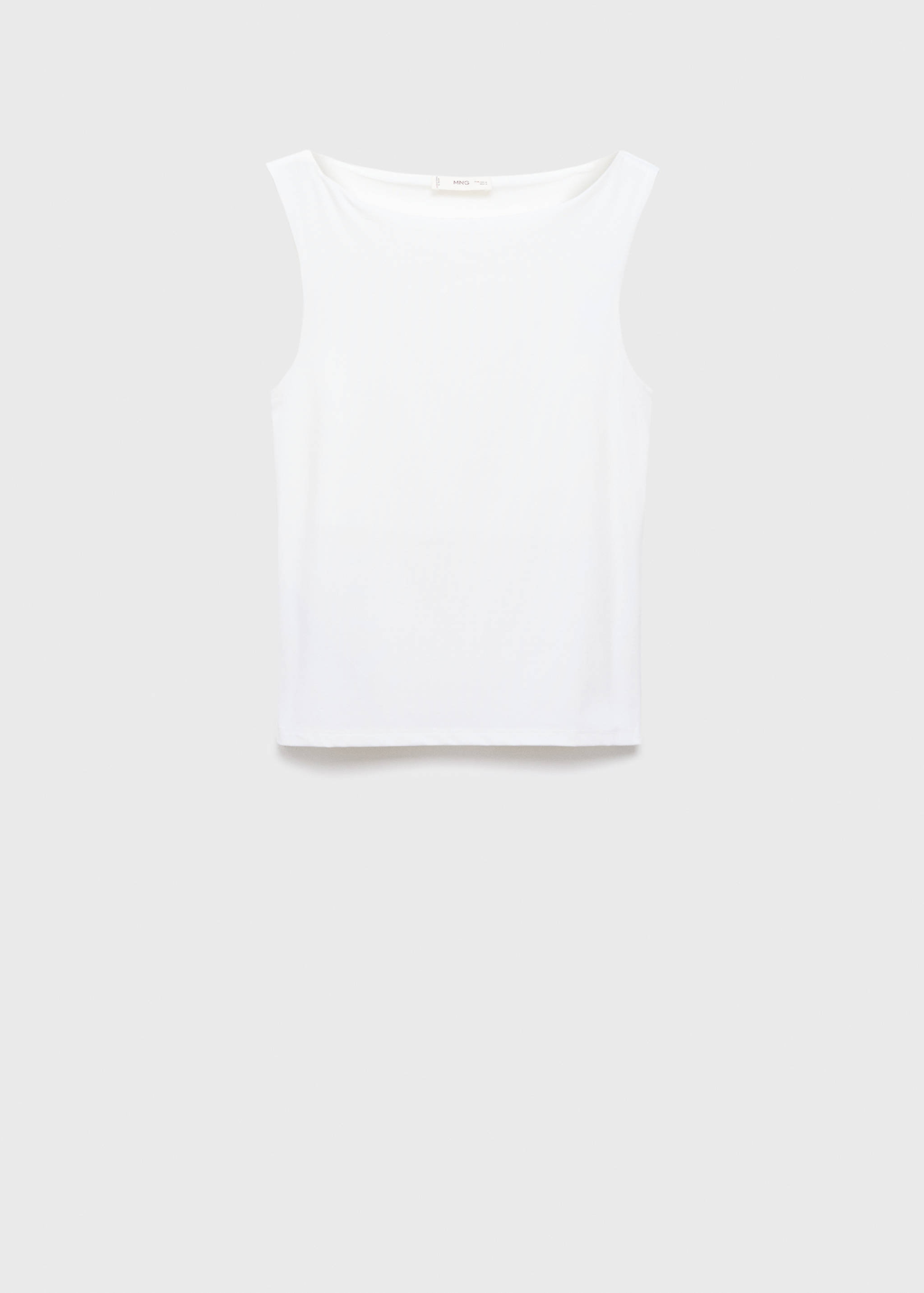 Однотонный топ на бретелях - Изделие без модели