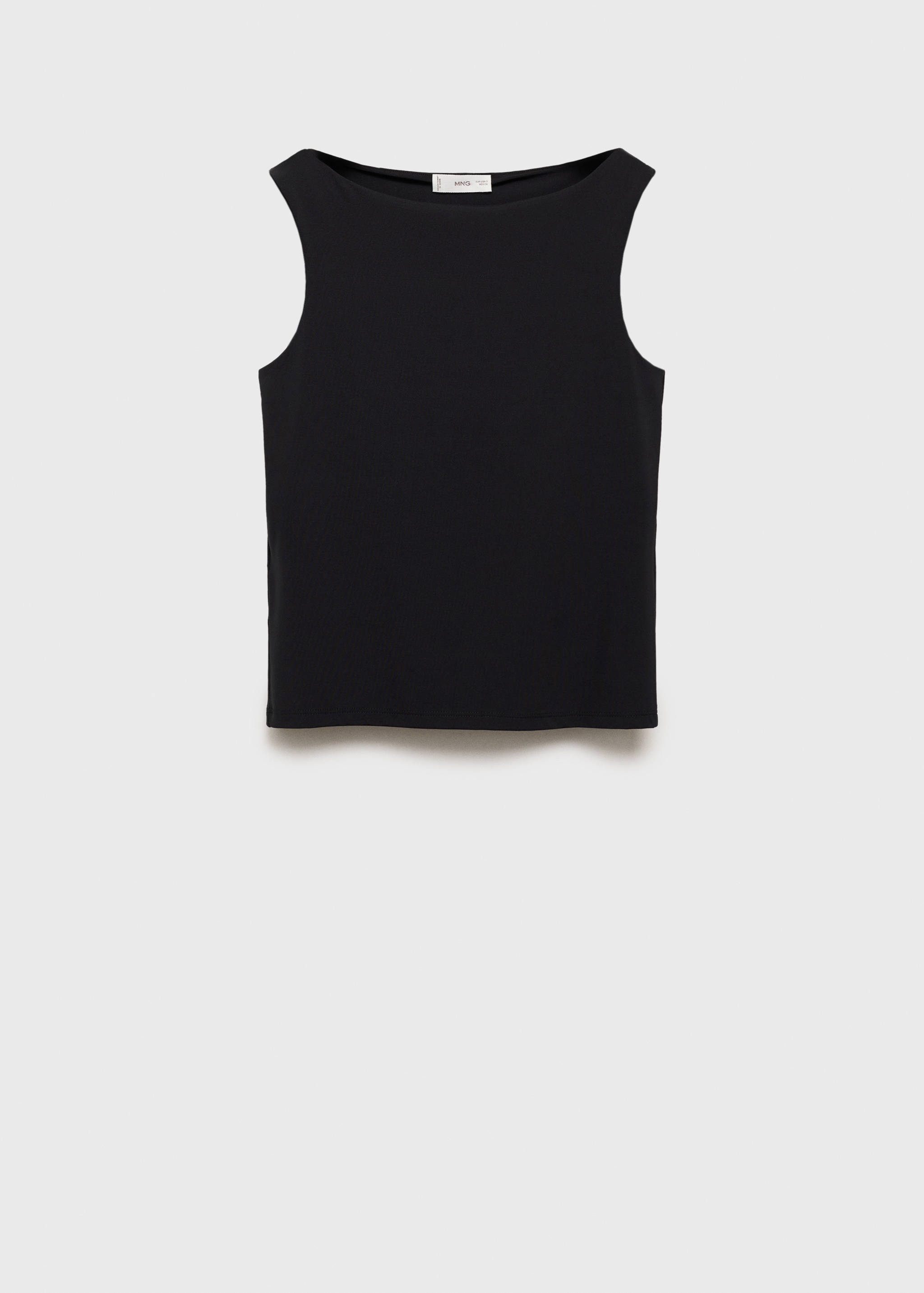 Однотонный топ на бретелях - Изделие без модели