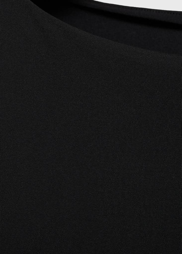 Plain strapless top — Black