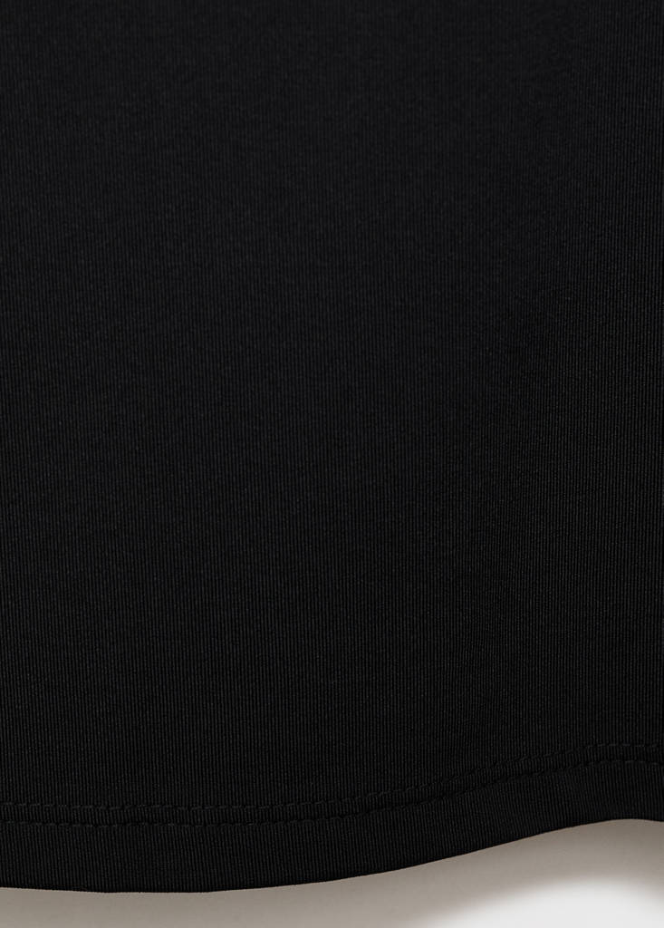 Plain strapless top — Black