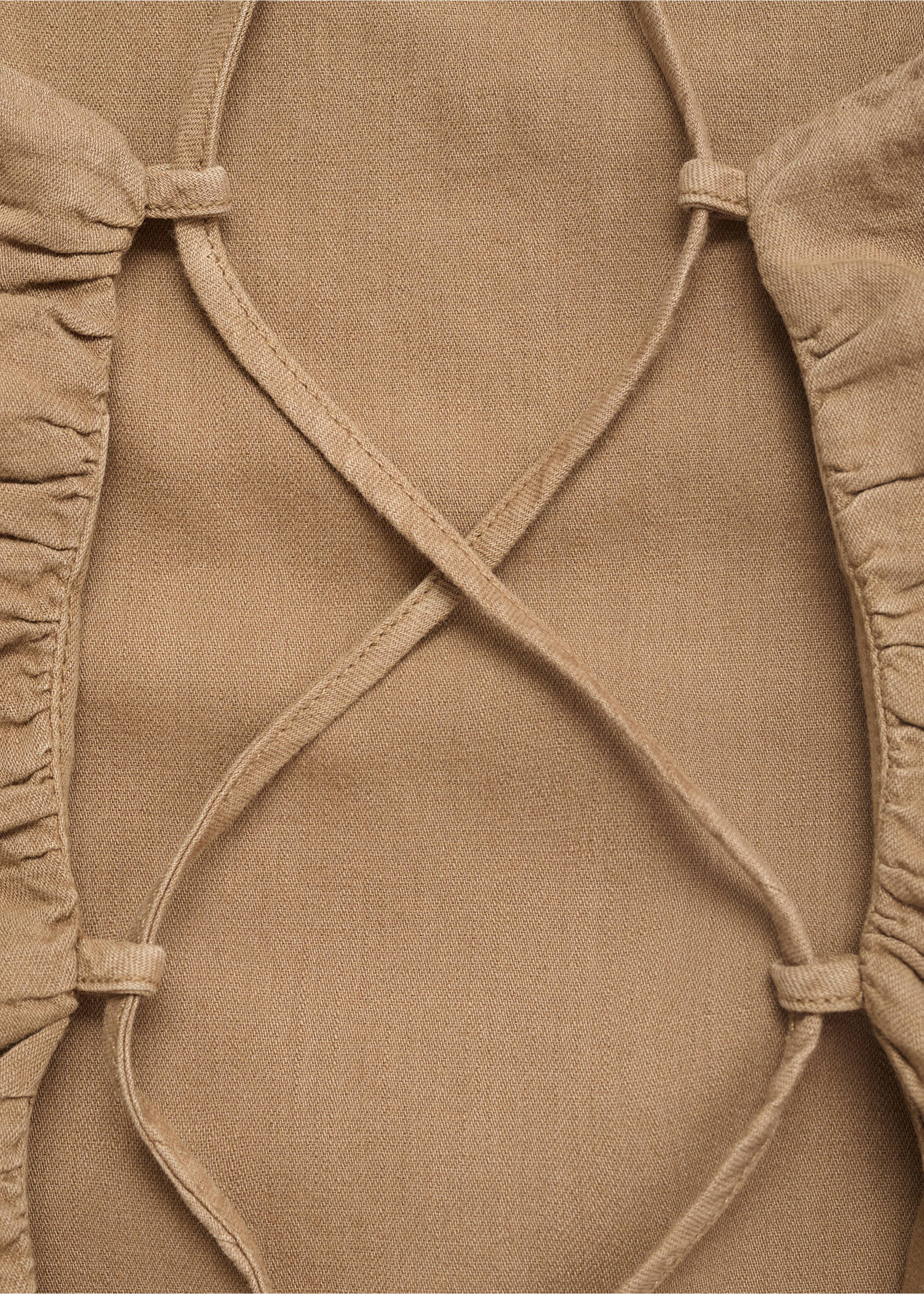 Cross-back draped top - Details of the article 0, Sand. Ref: 17022908-00.